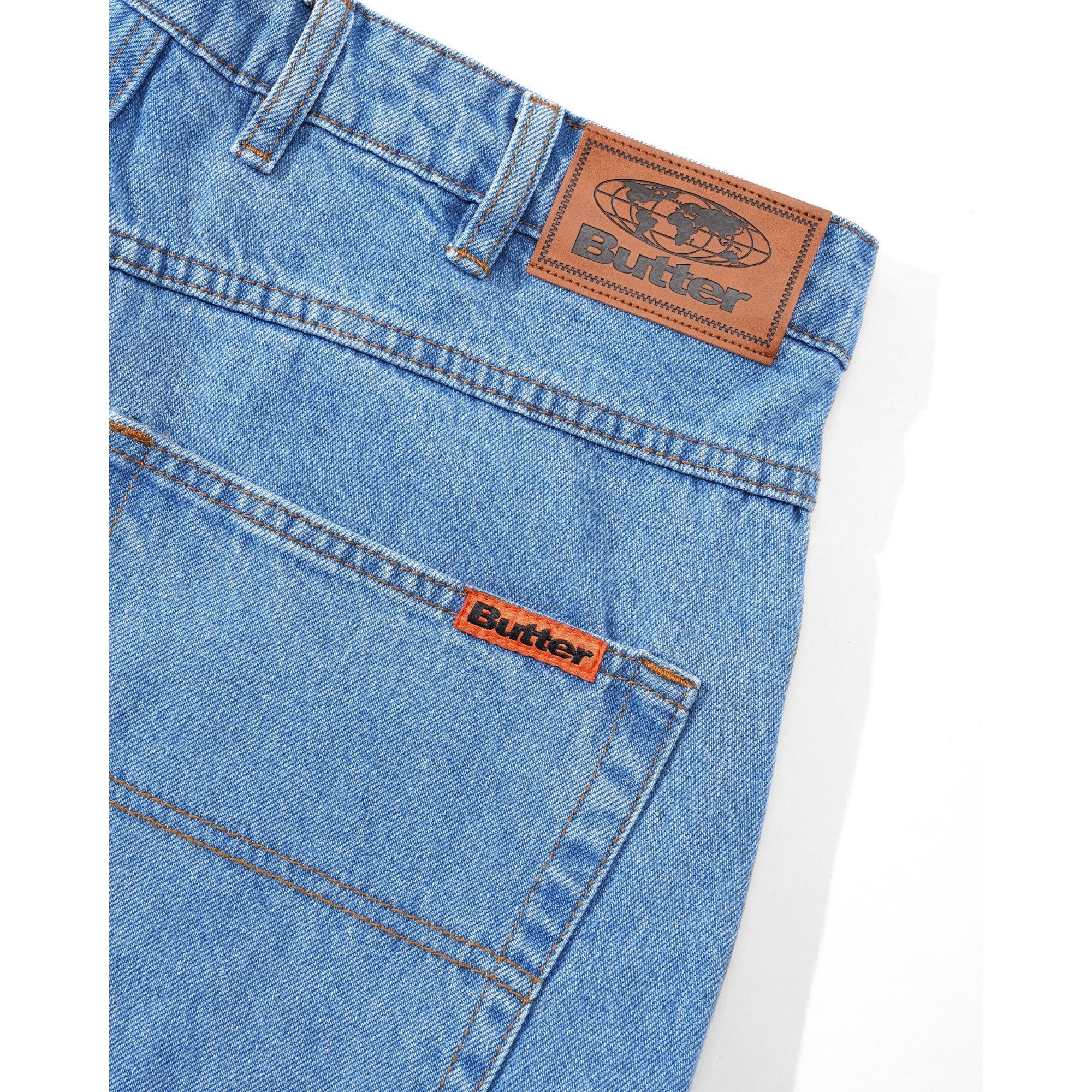 Baggy Denim Jeans - Washed Indigo - Image 4