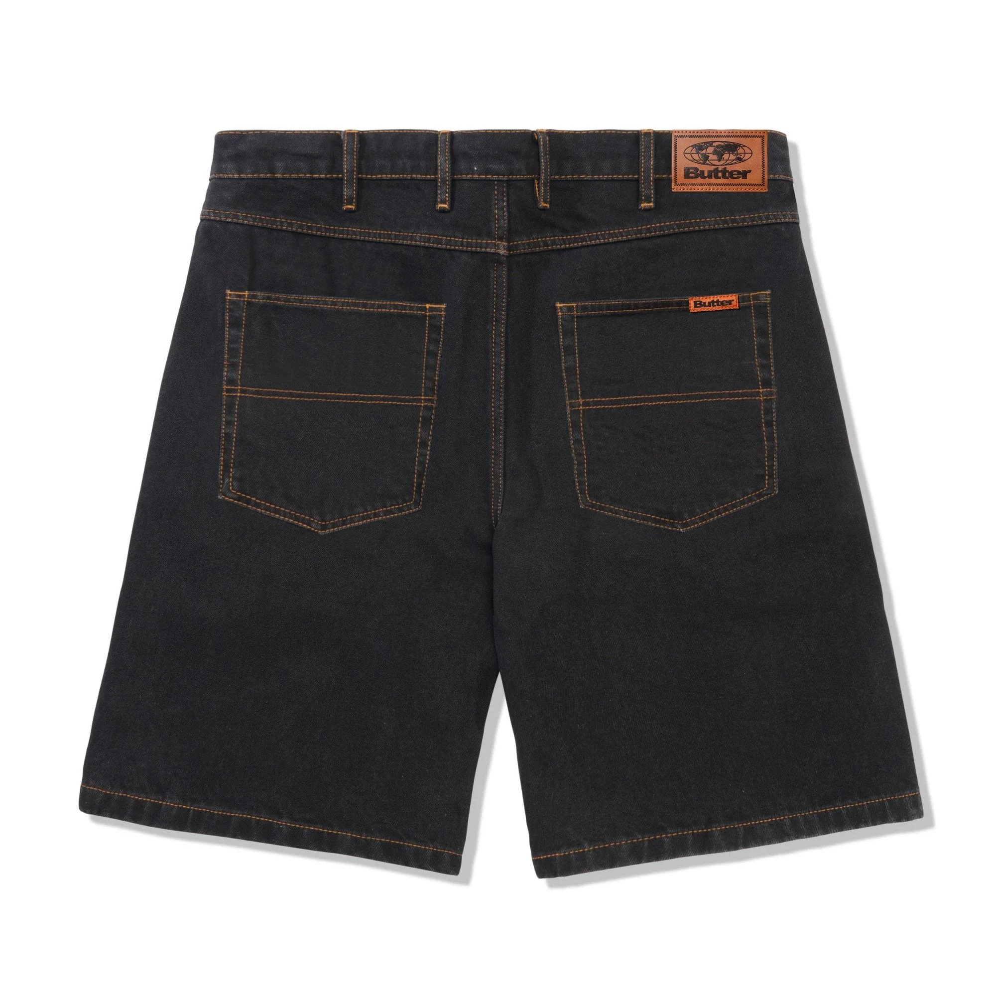 Baggy Denim Shorts - Washed Black - Image 2