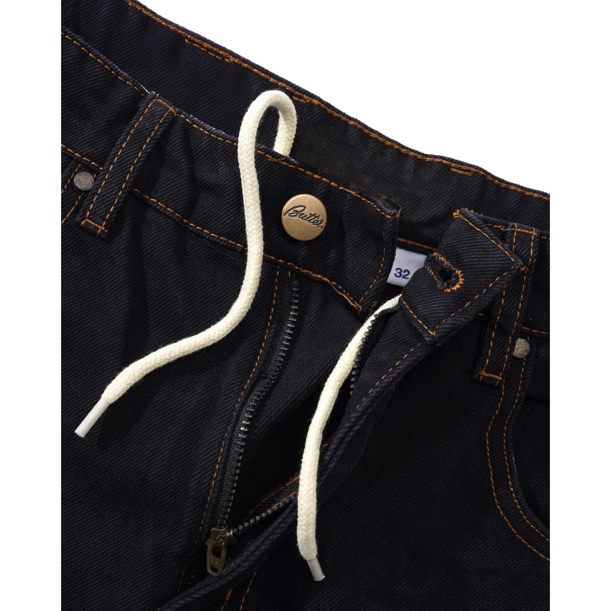 Baggy Denim Shorts - Washed Black - Image 3