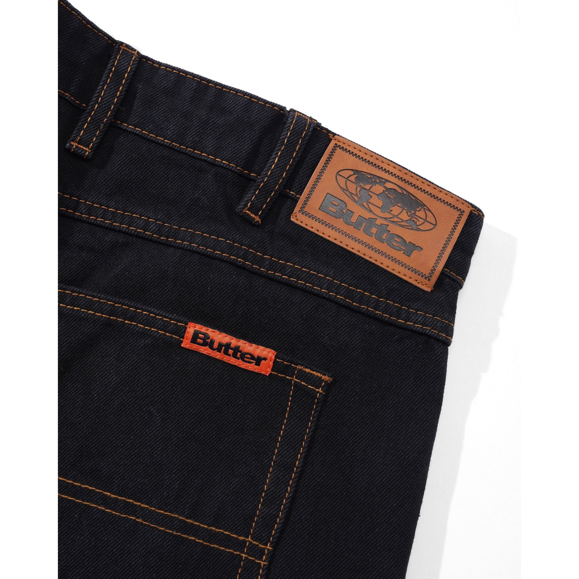 Baggy Denim Shorts - Washed Black - Image 4