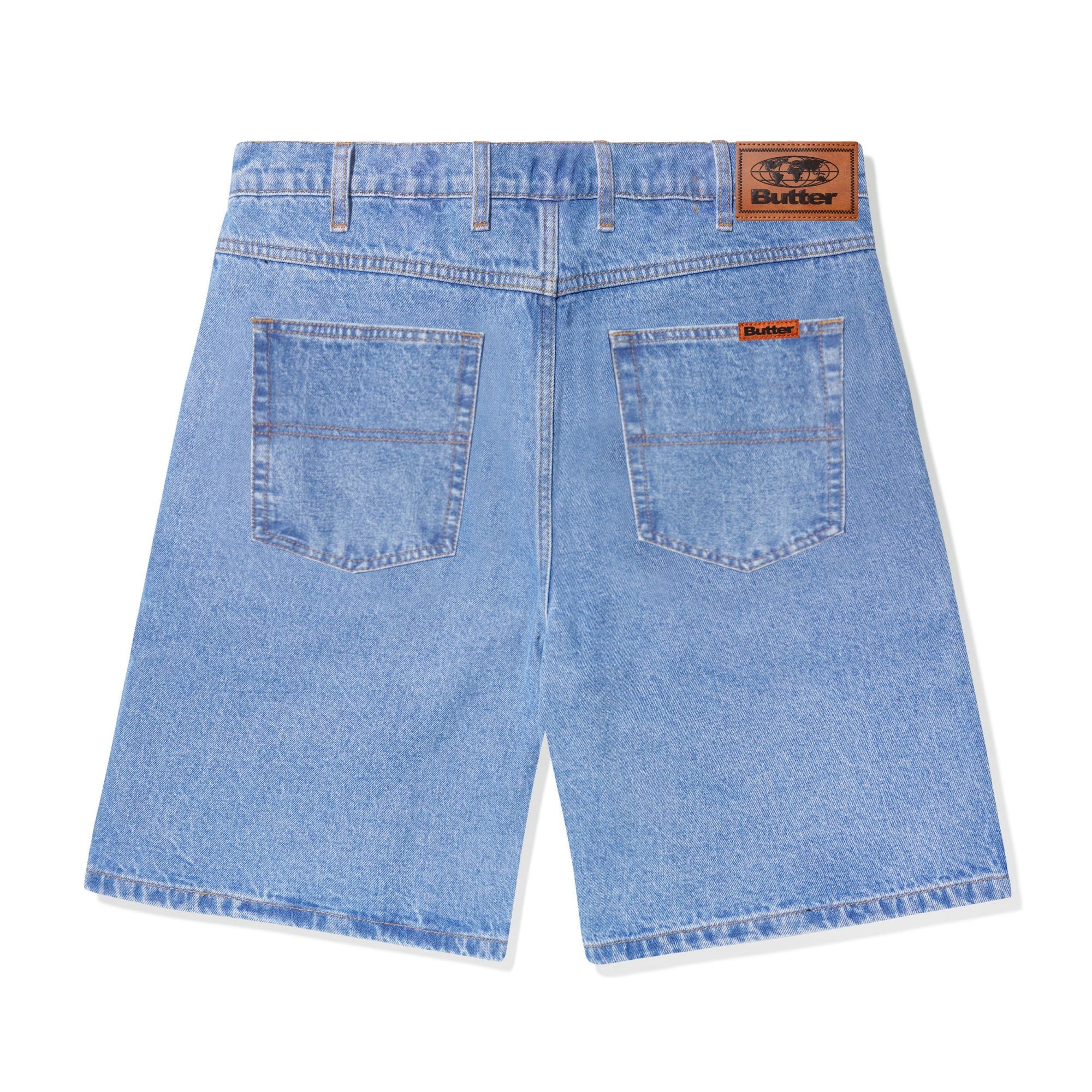 Baggy Denim Shorts - Washed Indigo - Image 2
