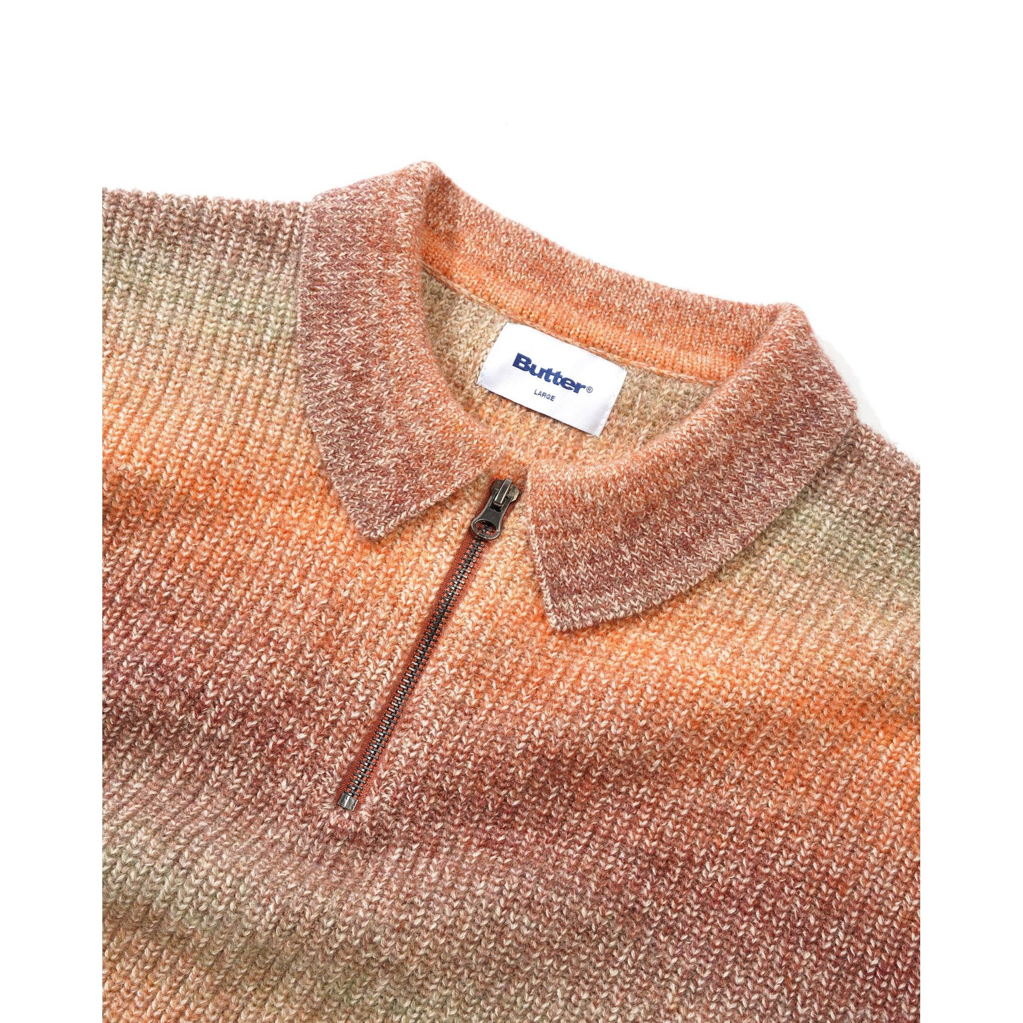 Beams 1/4 Zip Knit Polo - Port - Image 2