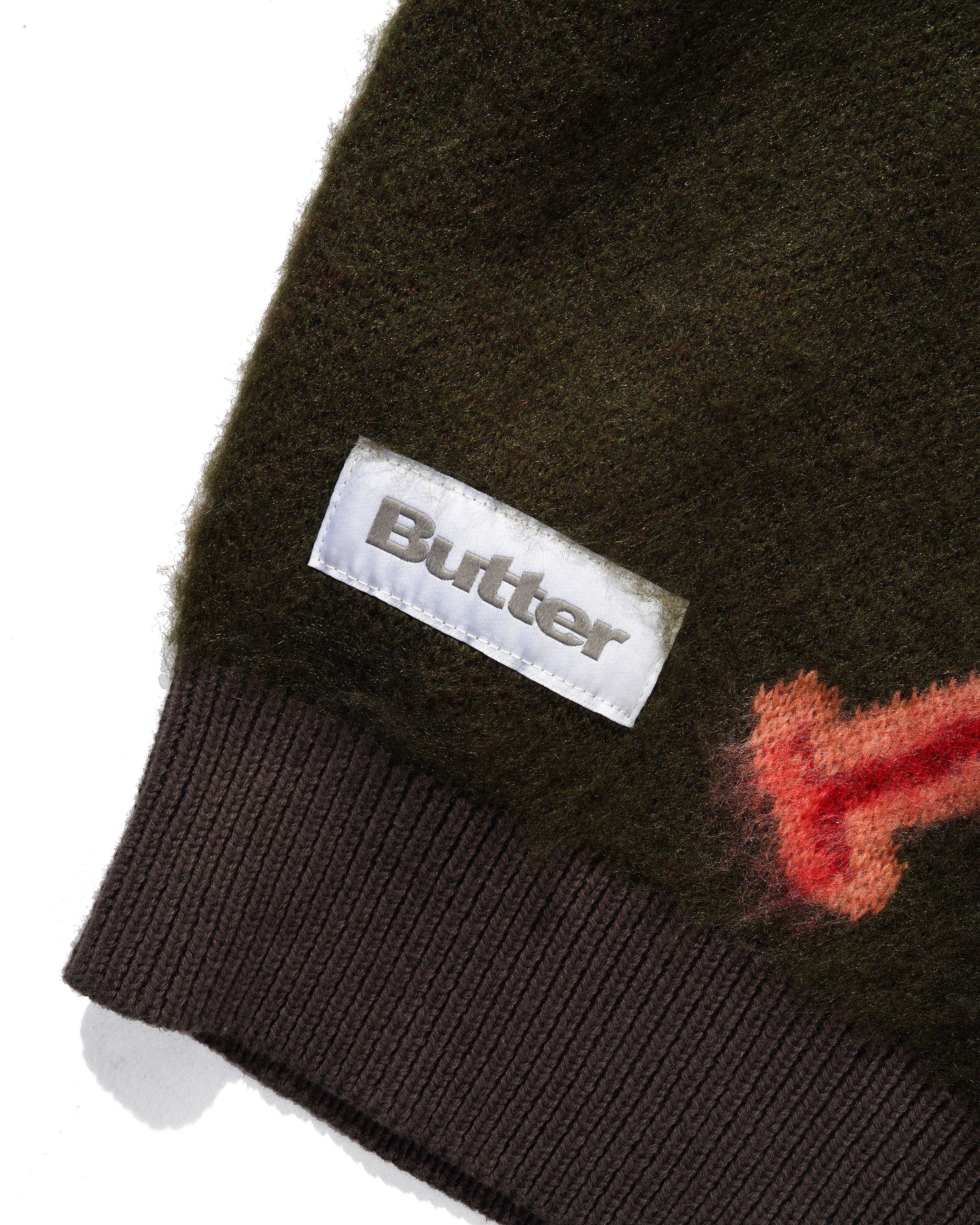 Beetle Zip-Thru Knit Sweater - Olive - Image 4