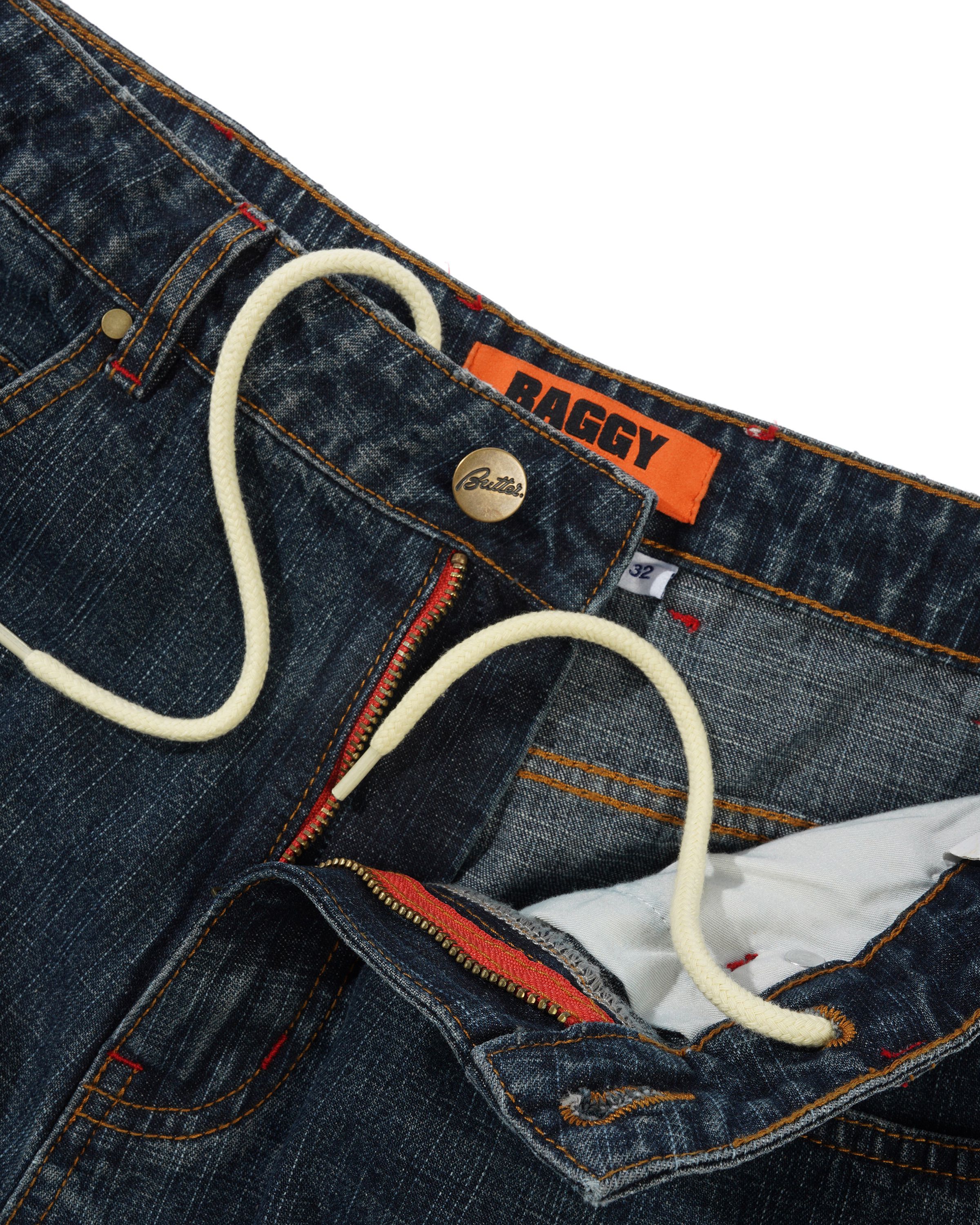 Blotch Denim Jeans - Streaky Navy - Image 3