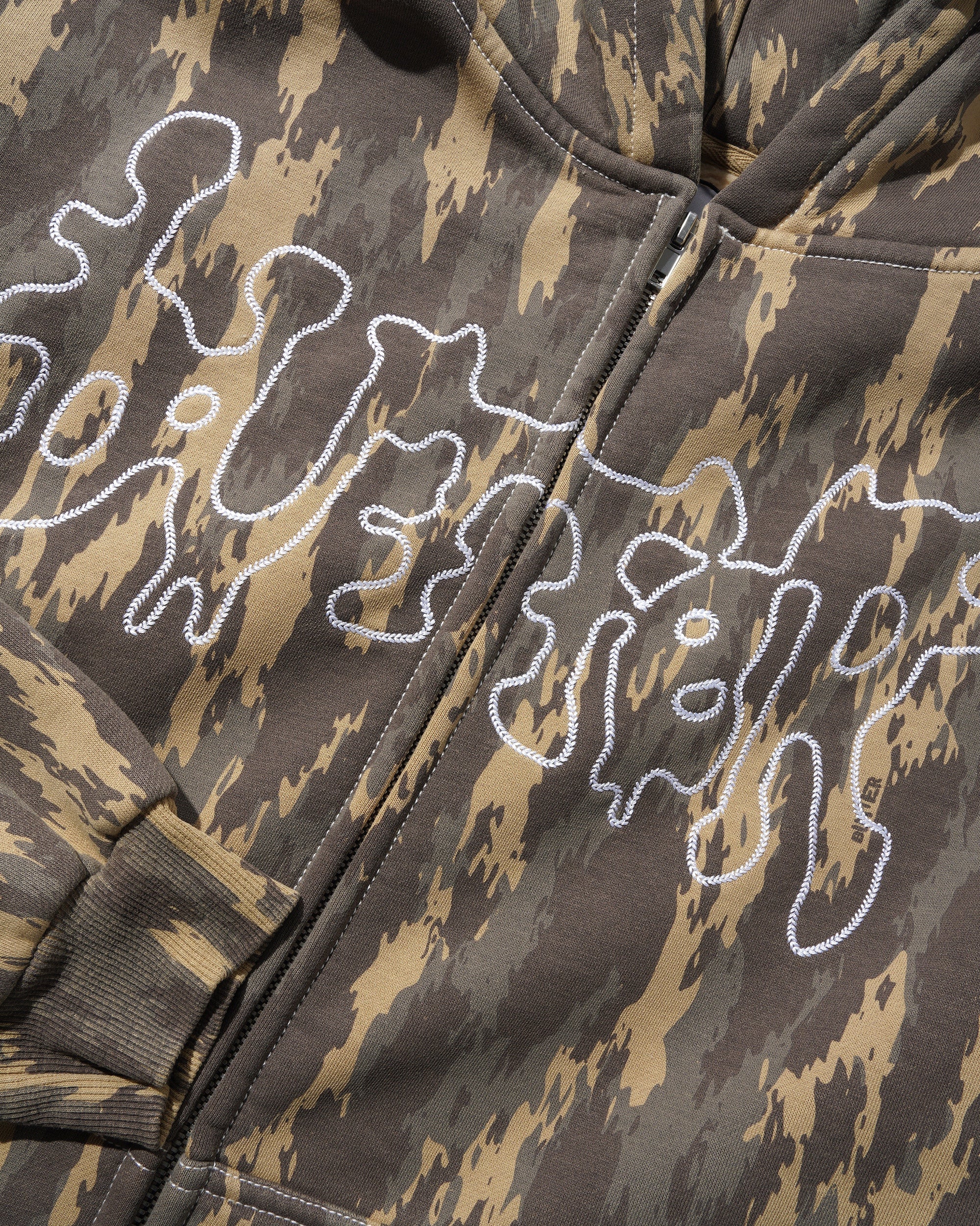 Blotch Zip-Thru Hood - Washed Camo - Image 2
