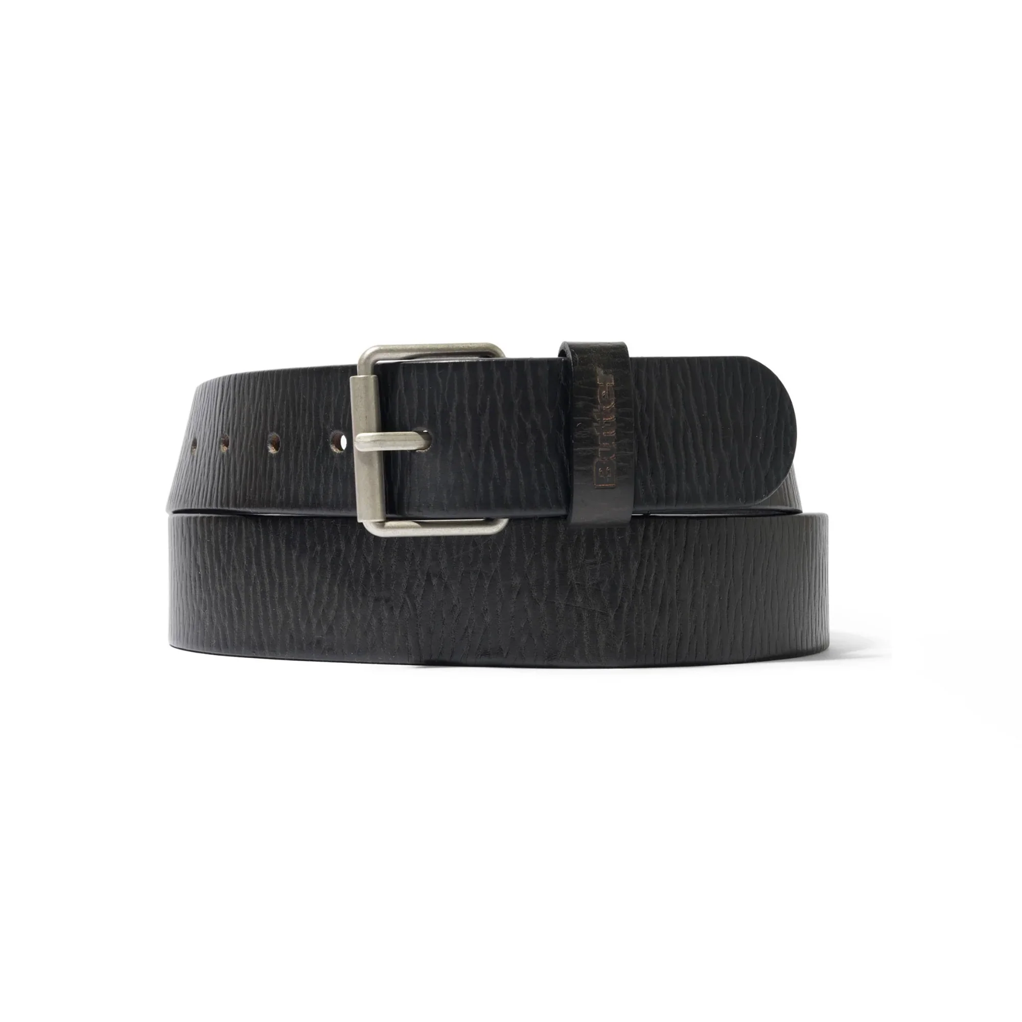 Distressed Leather Belt - Black
