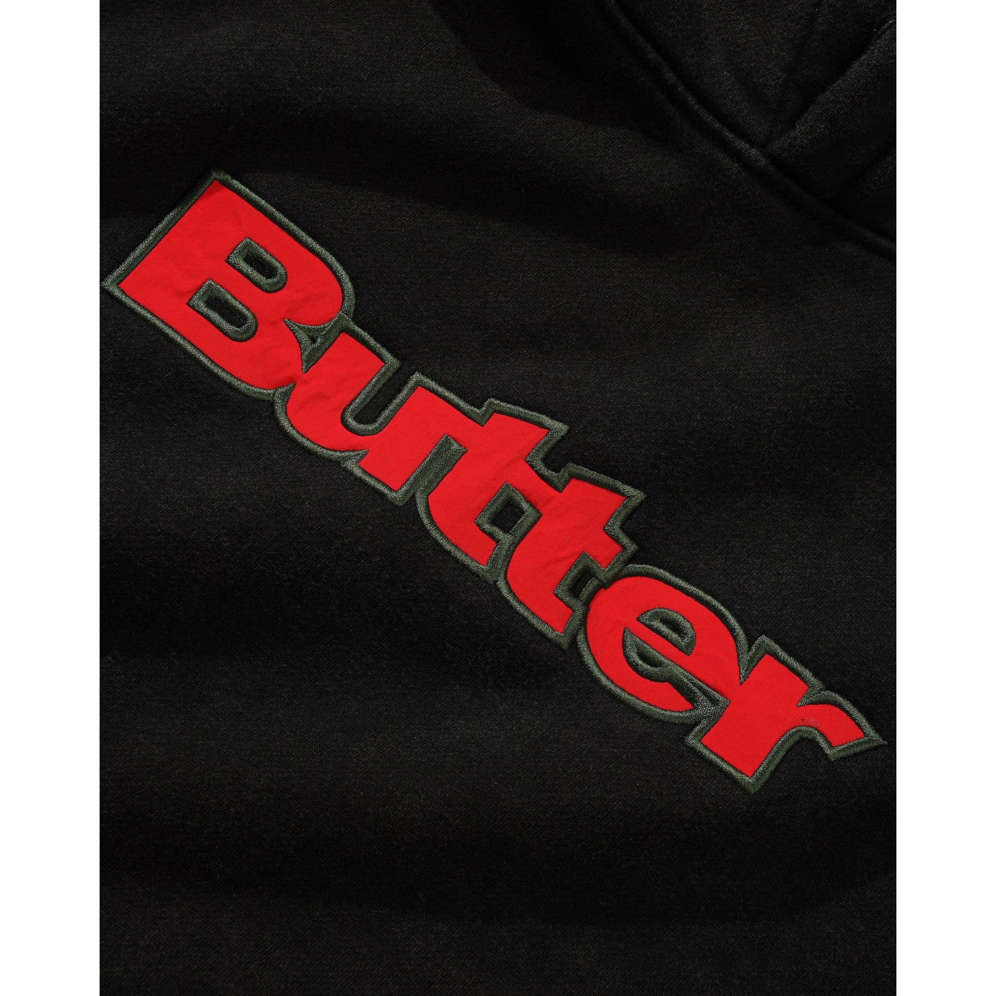 Nylon Logo Applique Pullover Hoodie - Black - Image 2