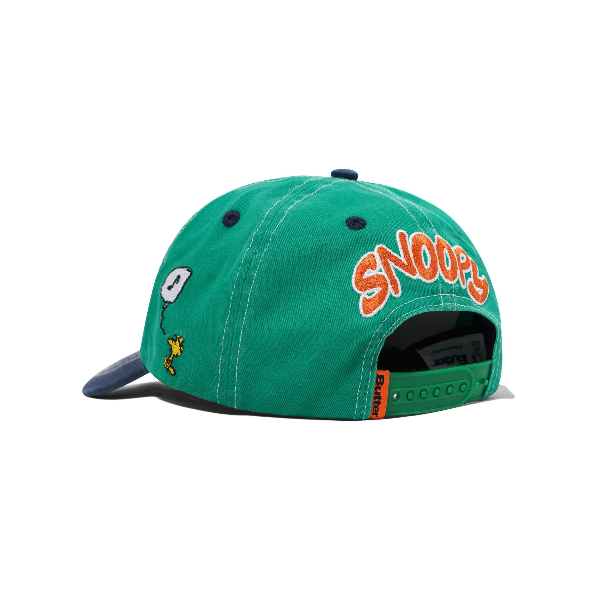 Peanuts Music Snapback Cap - Washed Kelly Green / Navy - Image 2