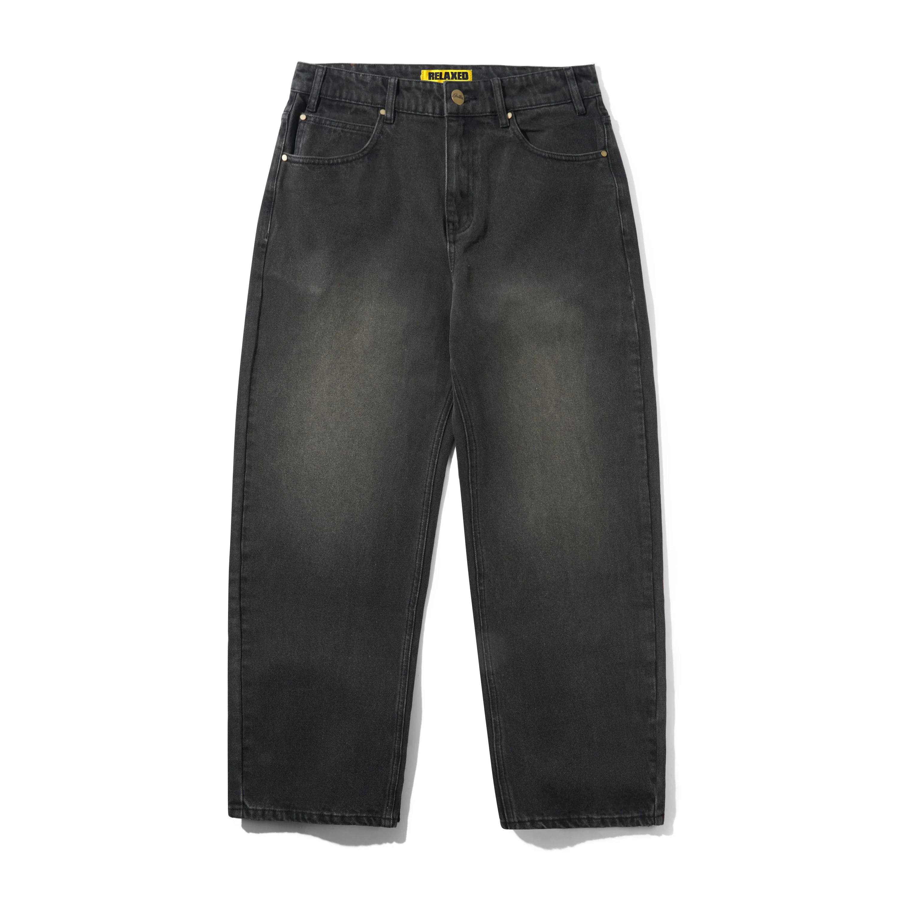 Racer Denim Jeans - Faded Black - Image 2