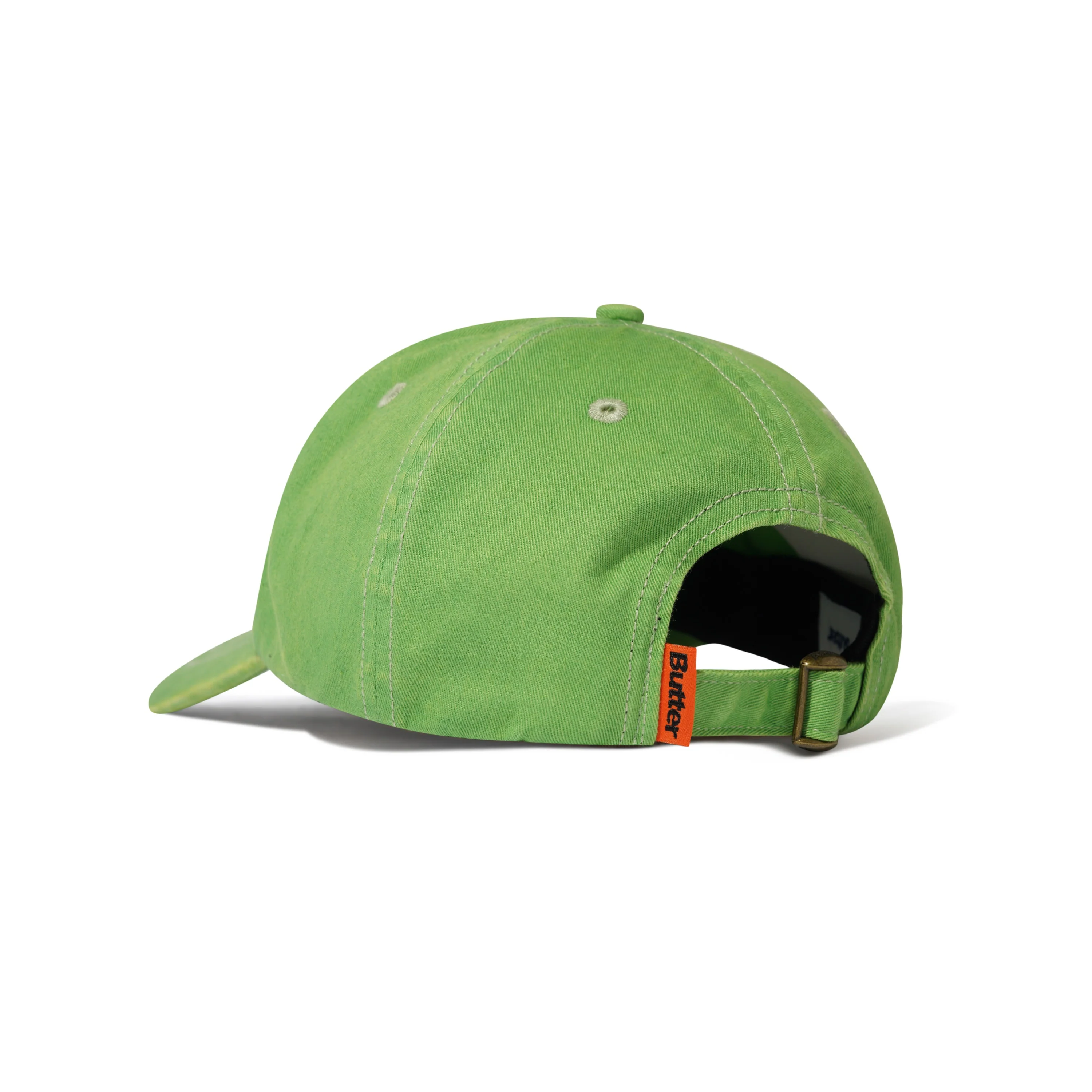 Rounded Logo 6 Panel Cap - Washed Green - Image 2