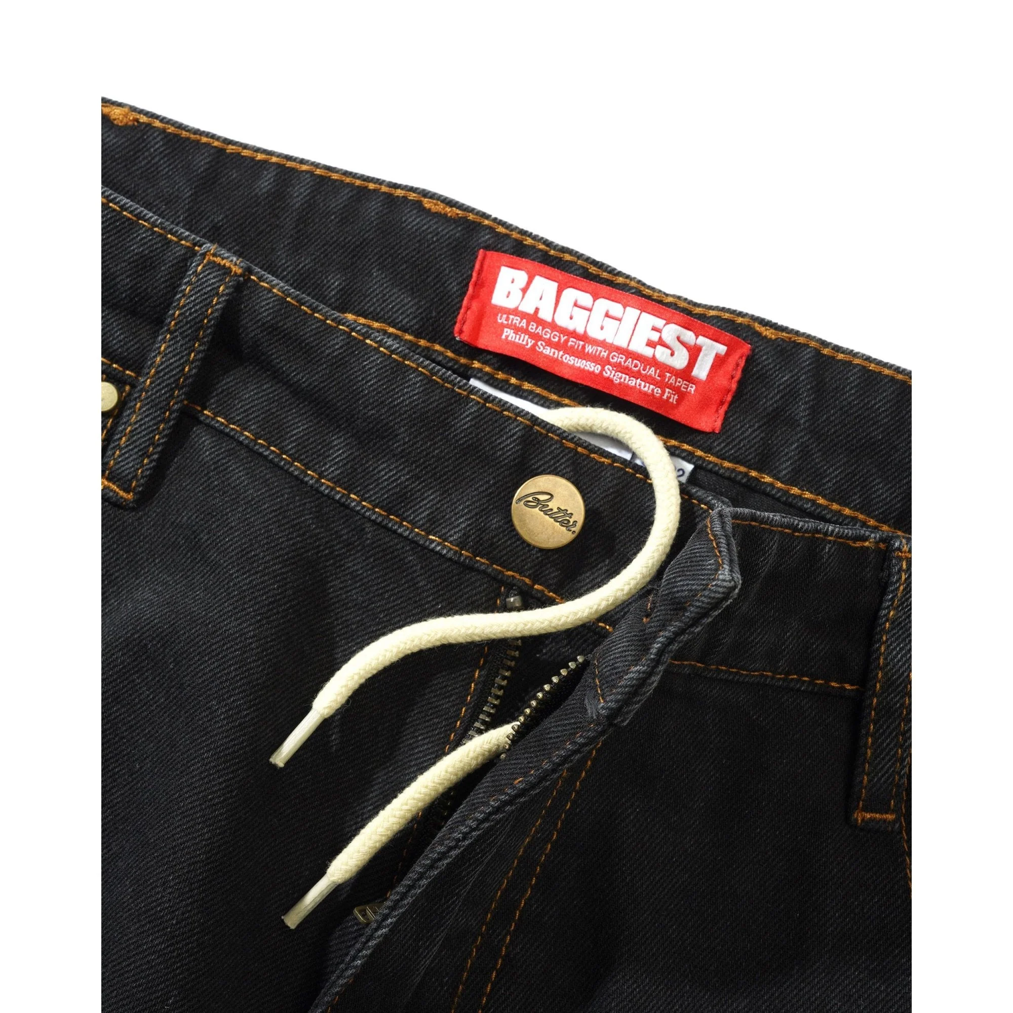Santosuosso Denim Jeans - Washed Black - Image 4