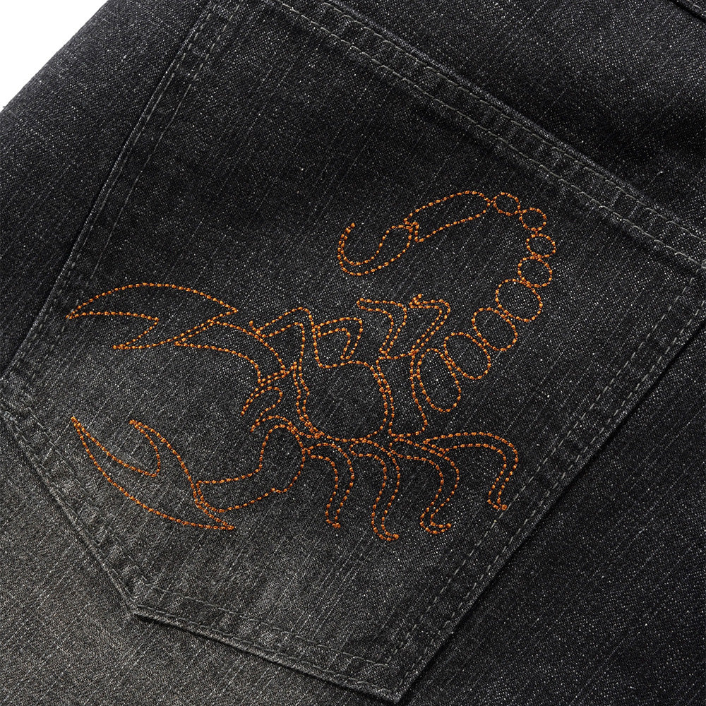 Scorpion Stitch Denim Jeans - Slub Black - Image 3