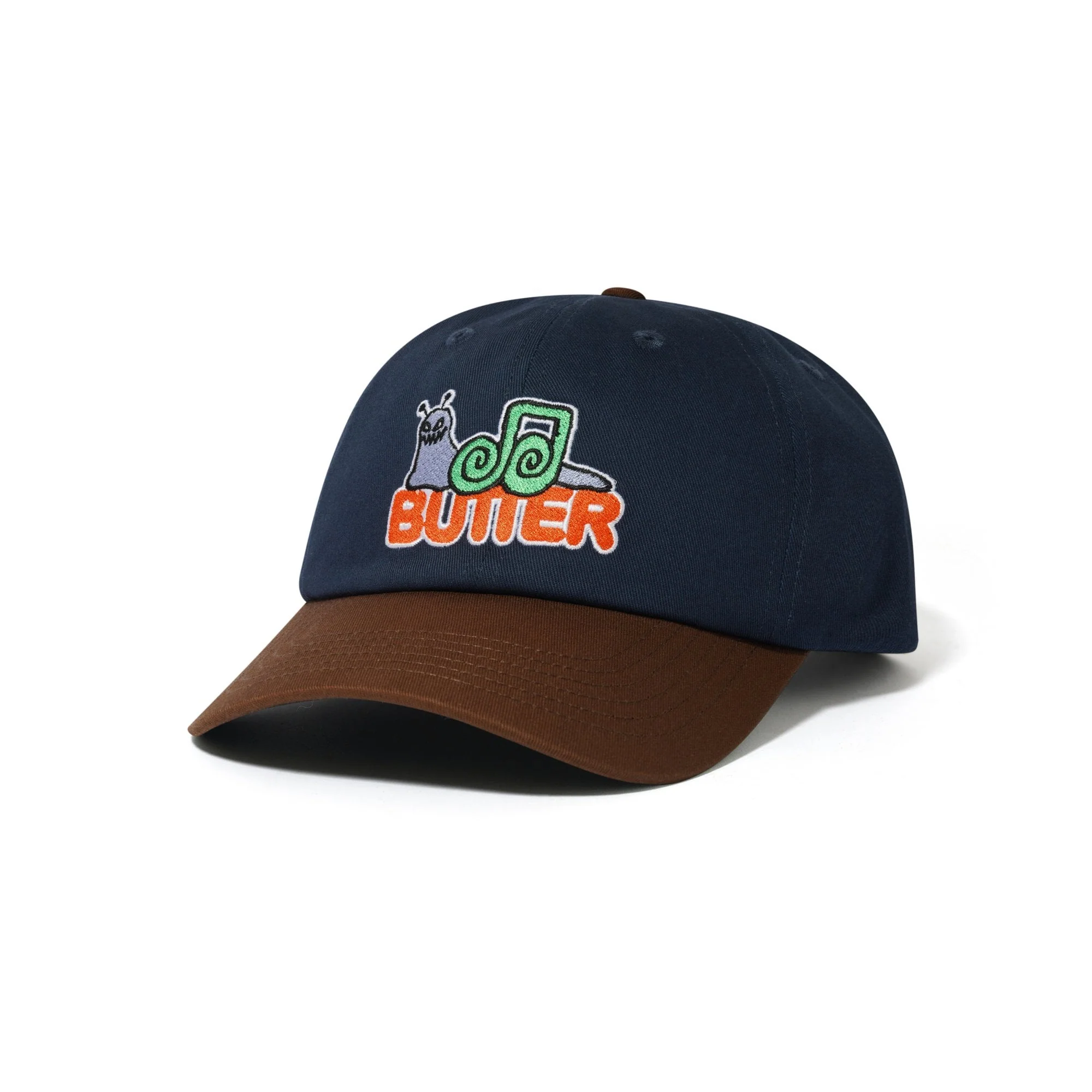 Snail 6 Panel Cap - Navy / Walnut