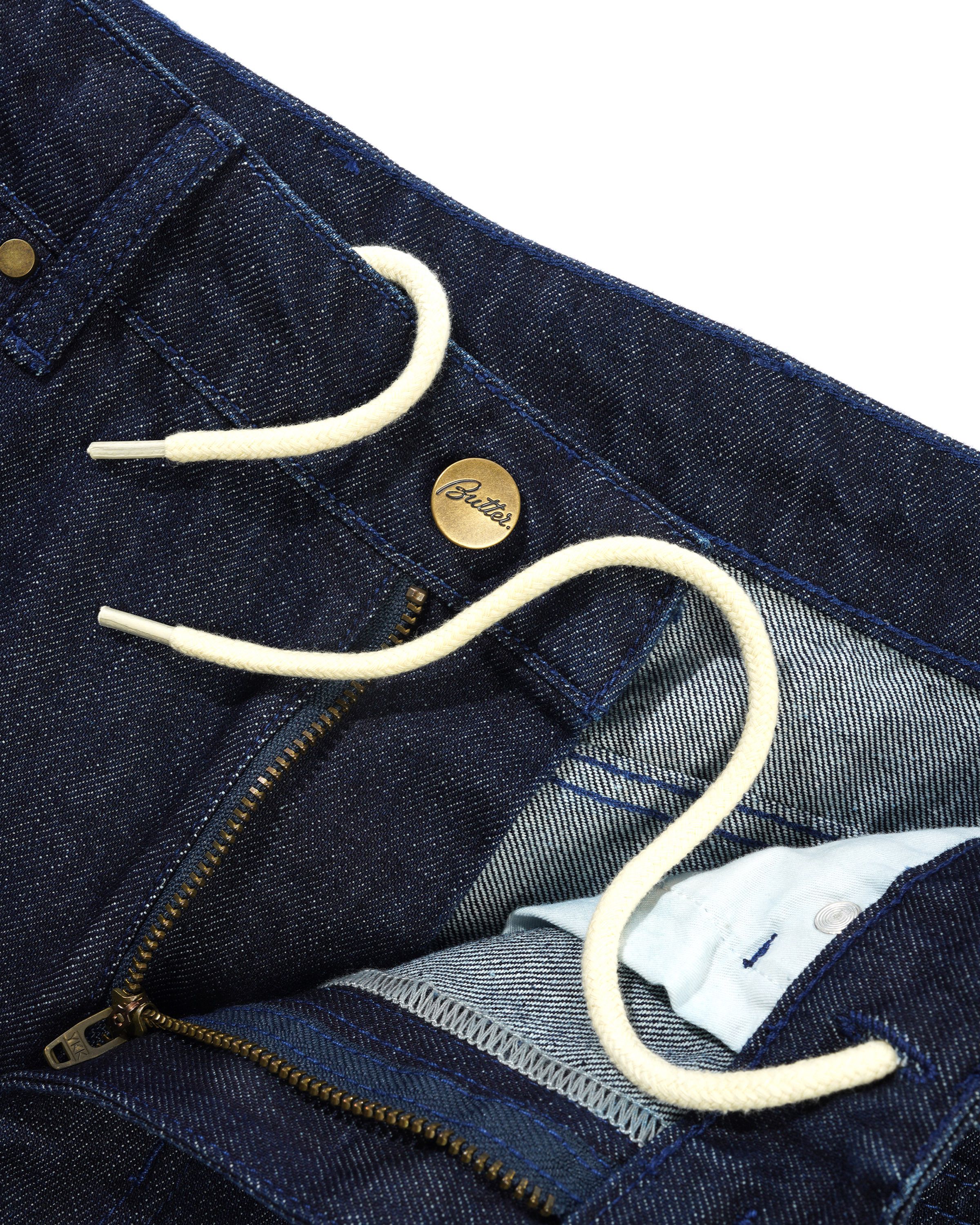 Straight Leg Denim Jeans - Dark Indigo - Image 3