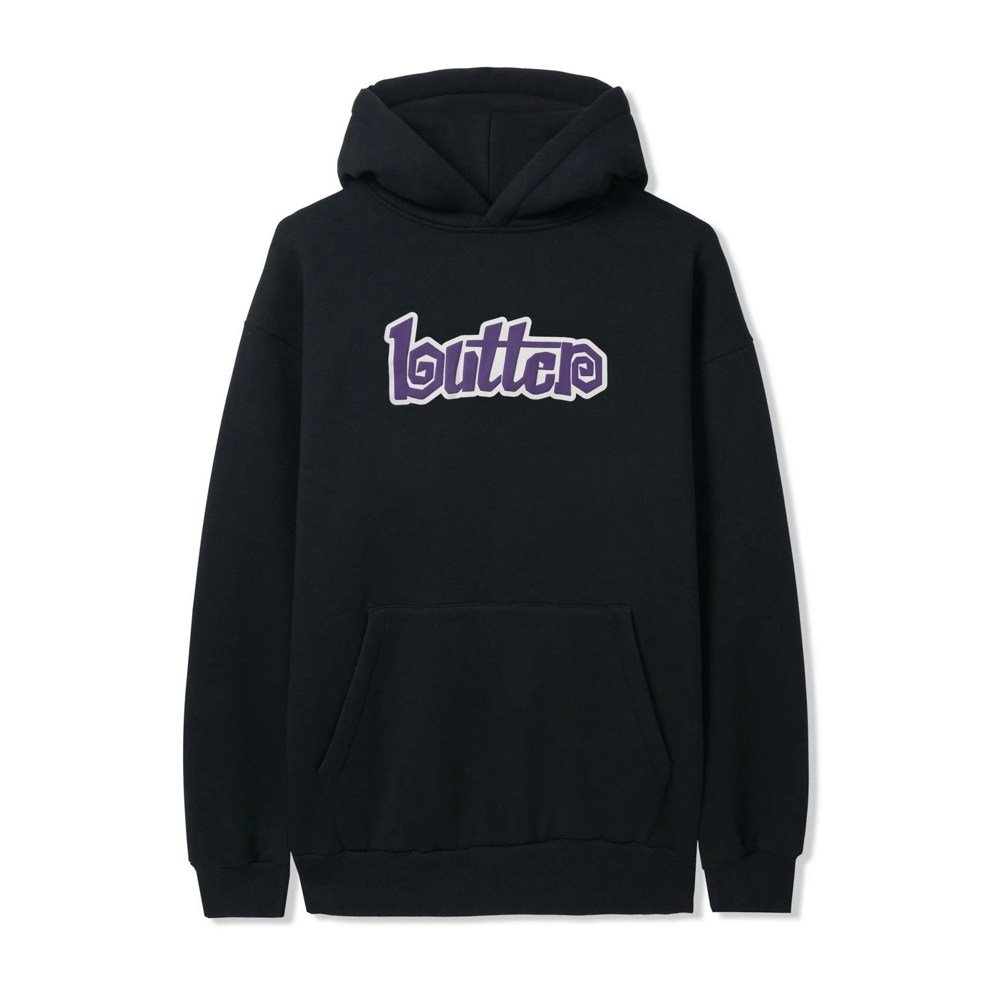 Swirl Pullover Hood - Black