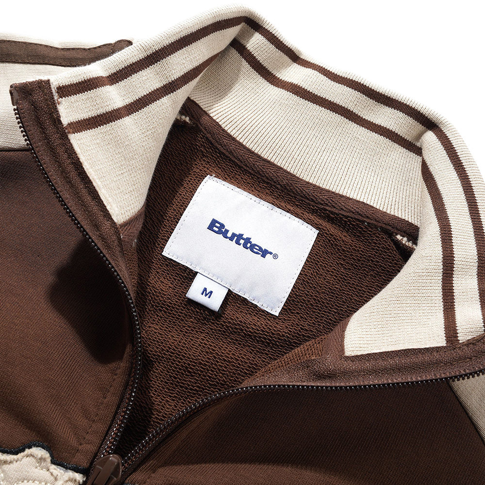 Tunnel Fleece Track Jacket - Chocolate / Beige - Image 2