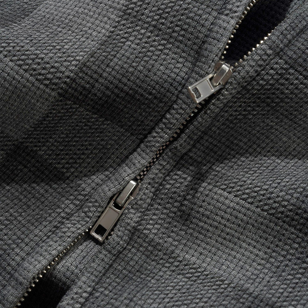 Waffle Zip-Thru Hood - Grey Plaid - Image 3