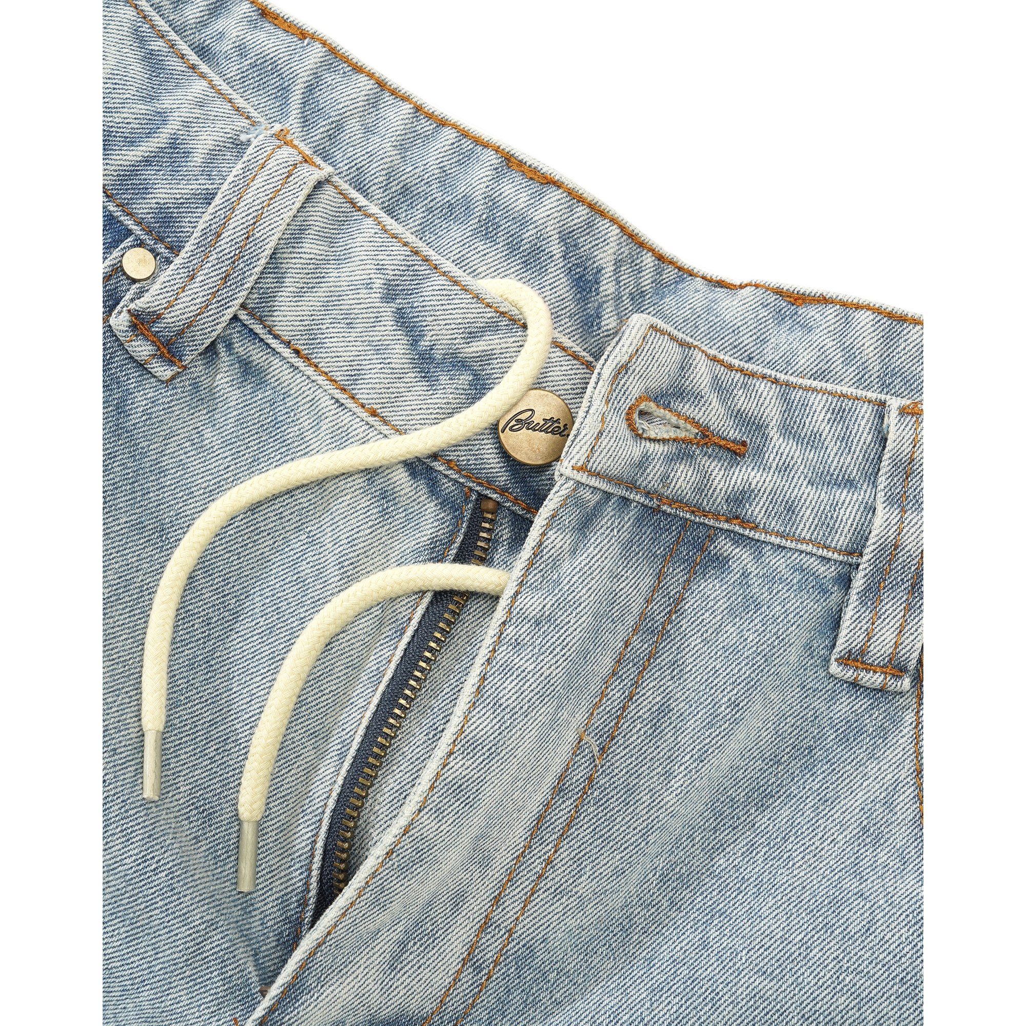 Weathergear Denim Shorts Faded Light Wash - Image 4