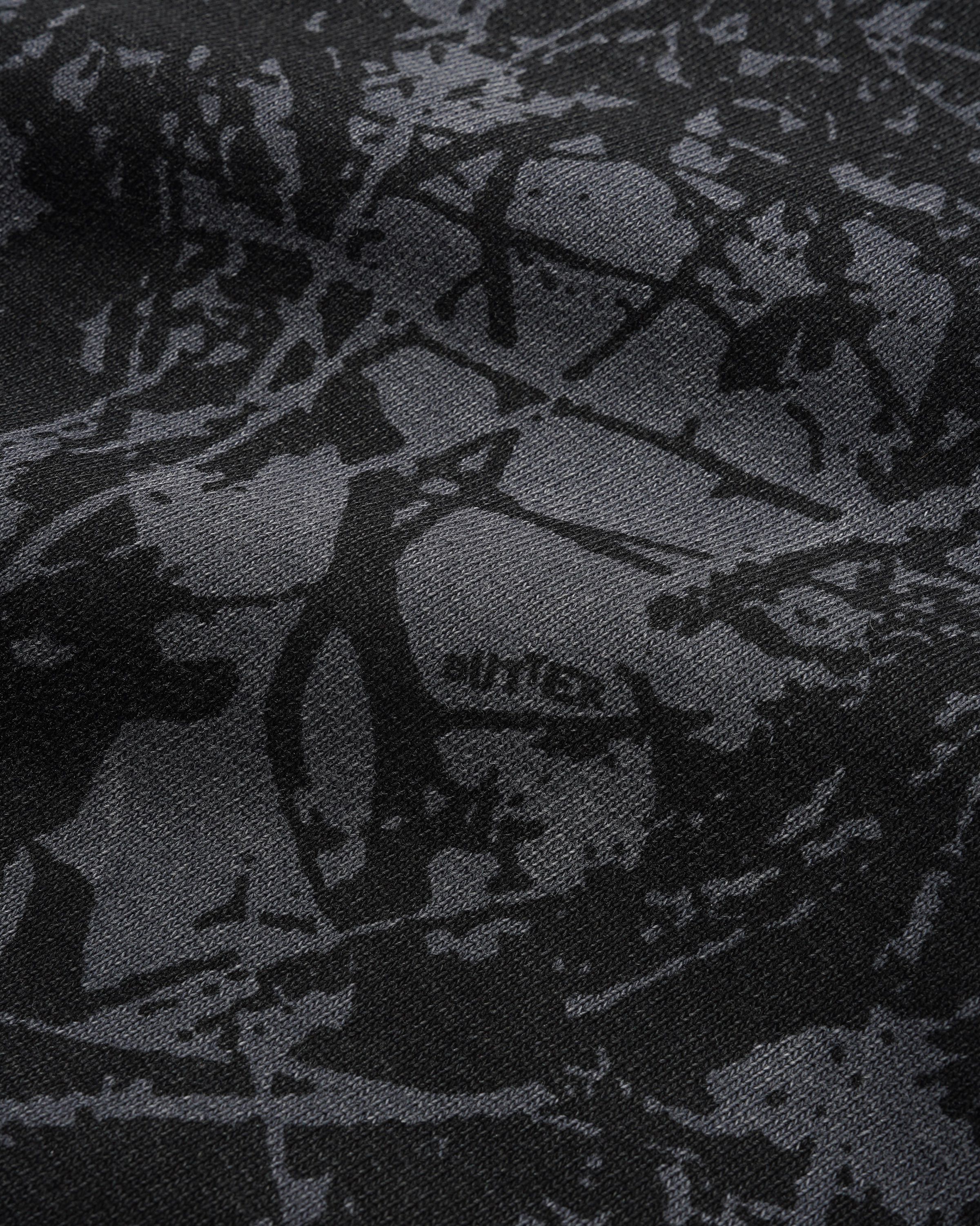 Woods Camo Zip-Thru Hood - Washed Black - Image 4