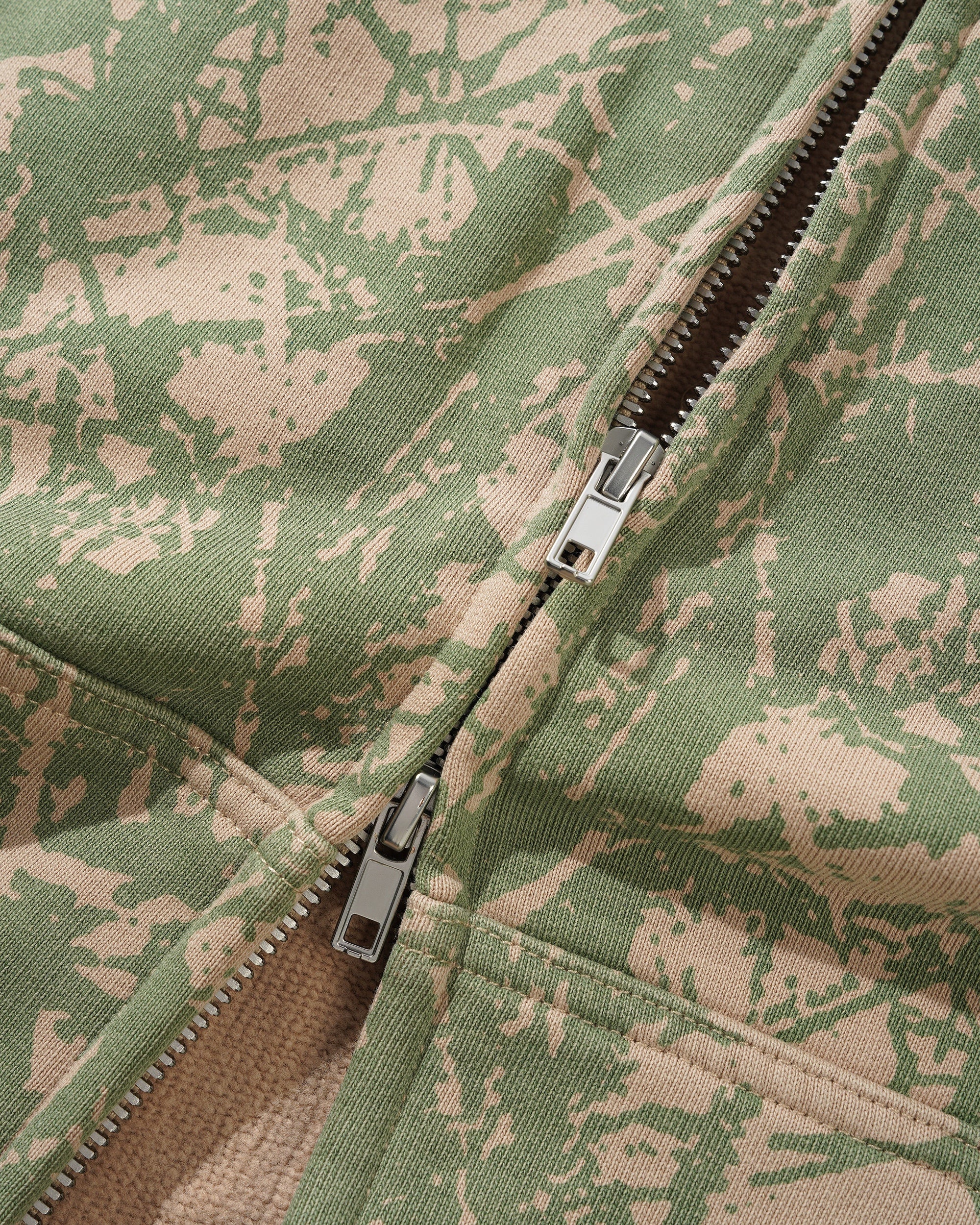 Woods Camo Zip-Thru Hood - Washed Sage - Image 4