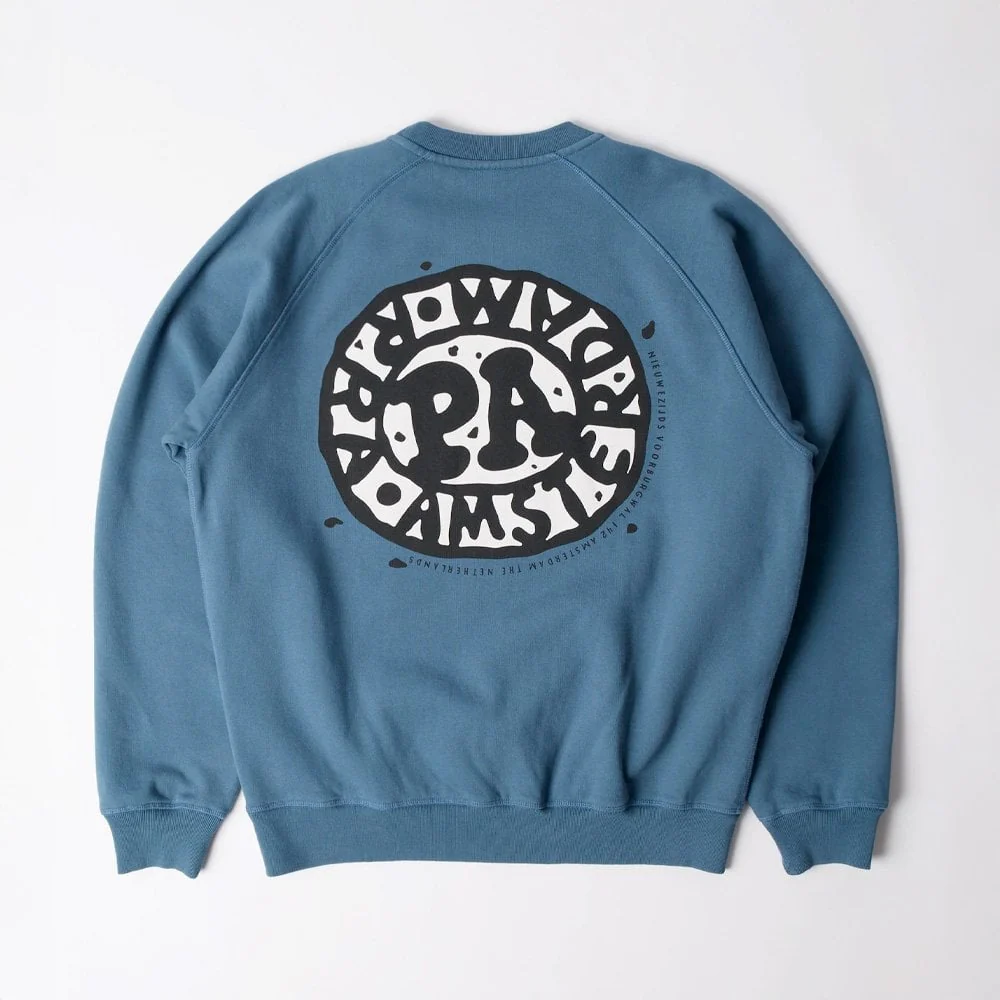 Amsterdammed Crew Neck Sweatshirt - Washed Blue - Image 2