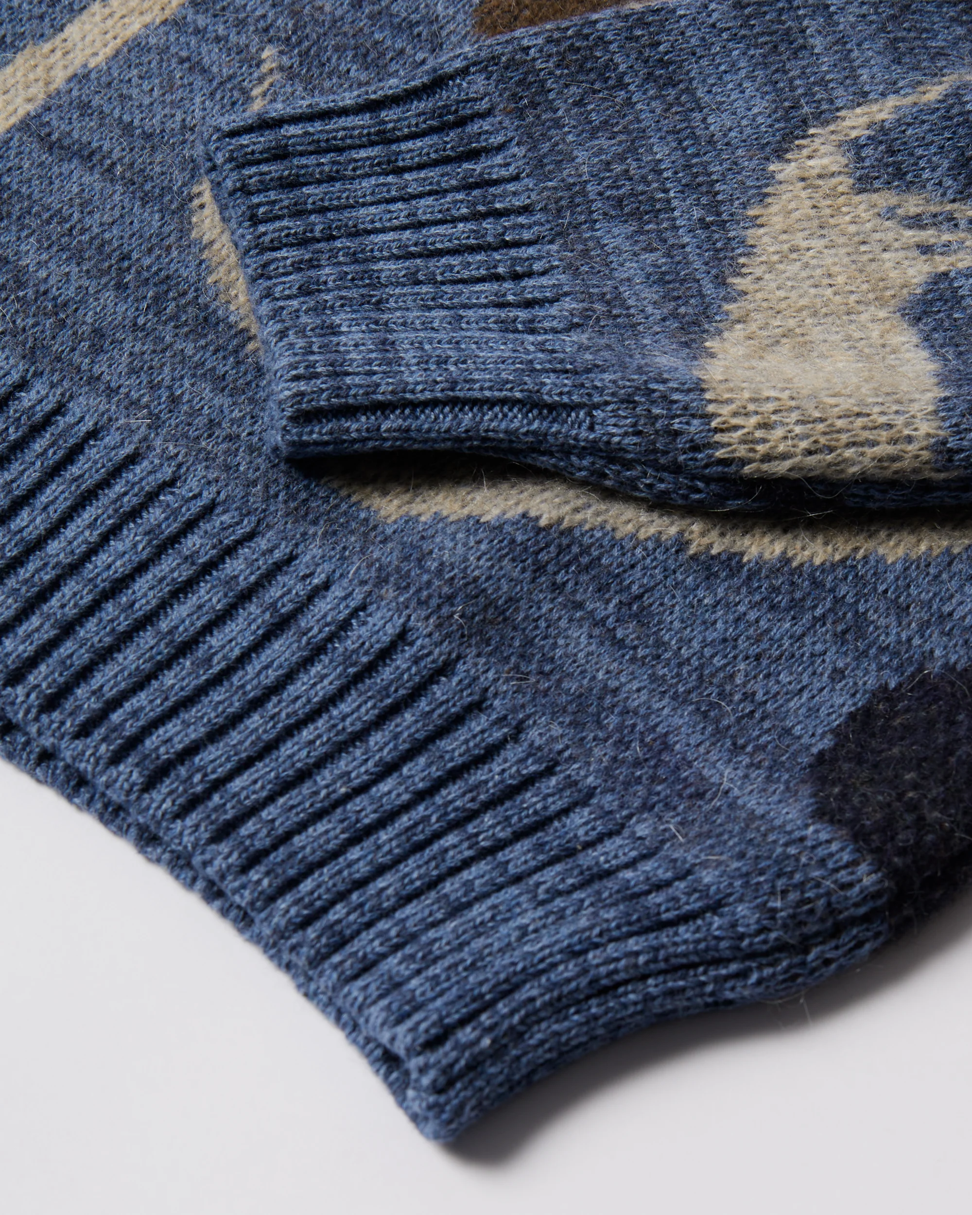 Detached knitting pullover - Blue - Image 6