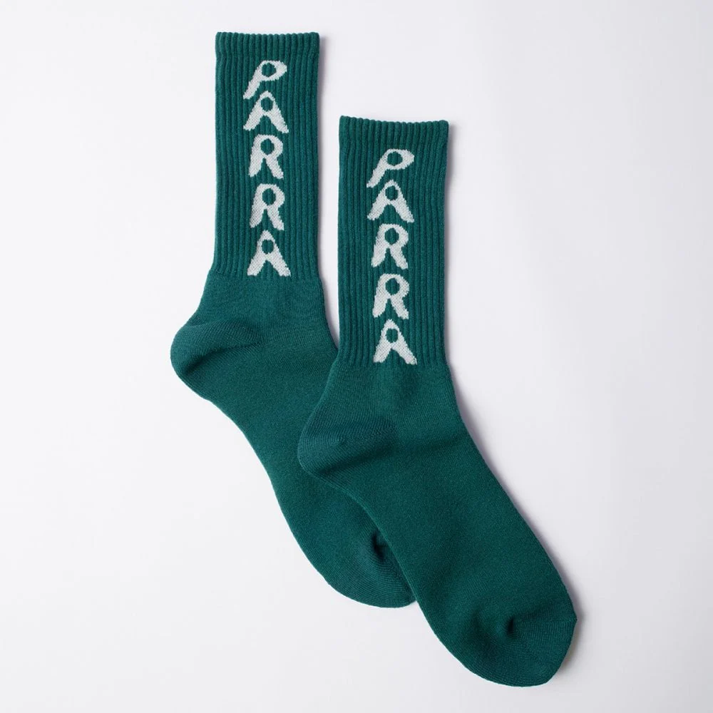 Hole Logo Crew Socks - Castleton Green