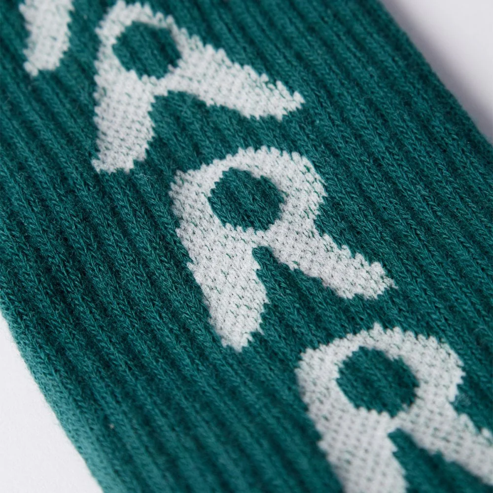 Hole Logo Crew Socks - Castleton Green - Image 3