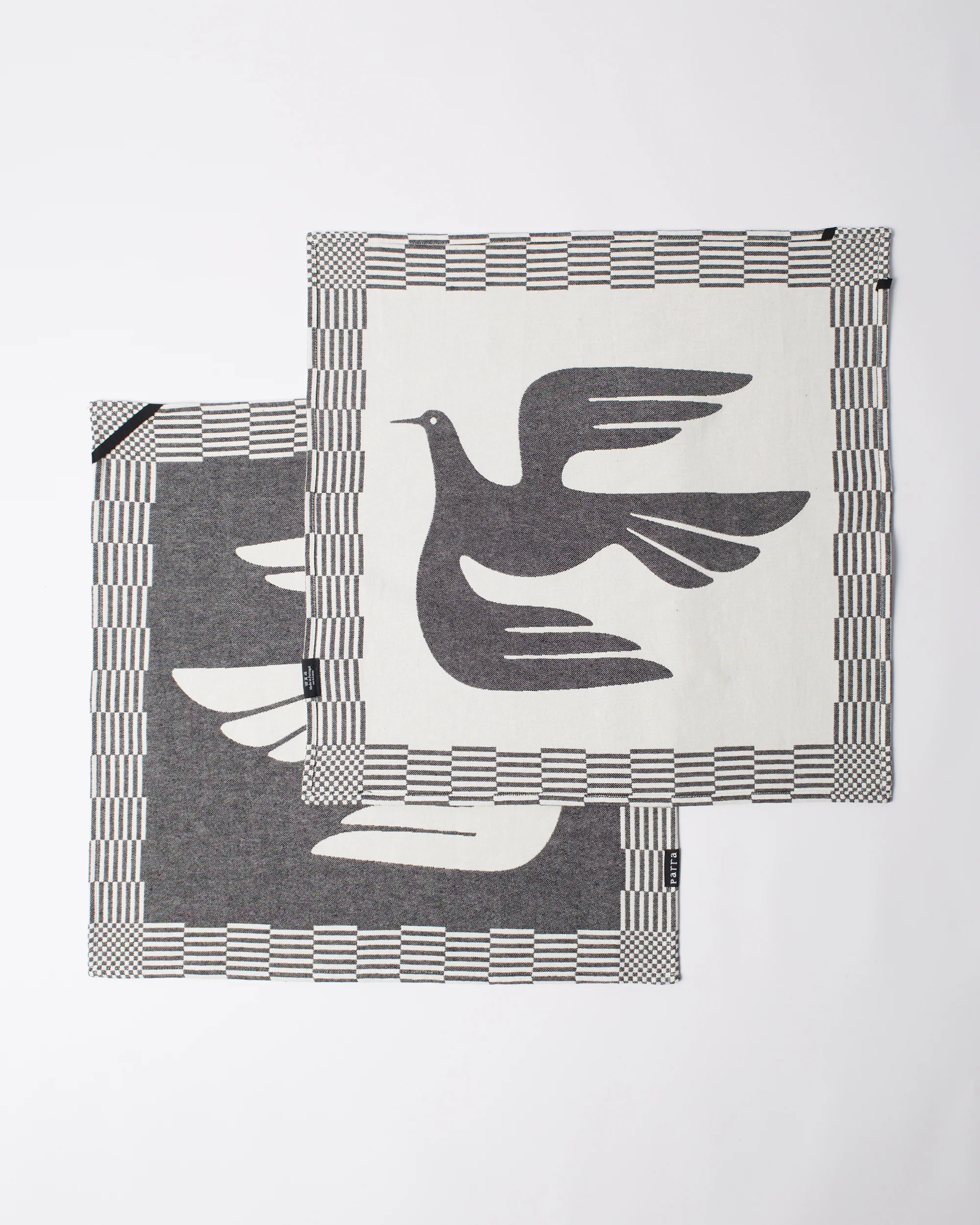 Infinite kitchen bird towel set - Black - Image 2