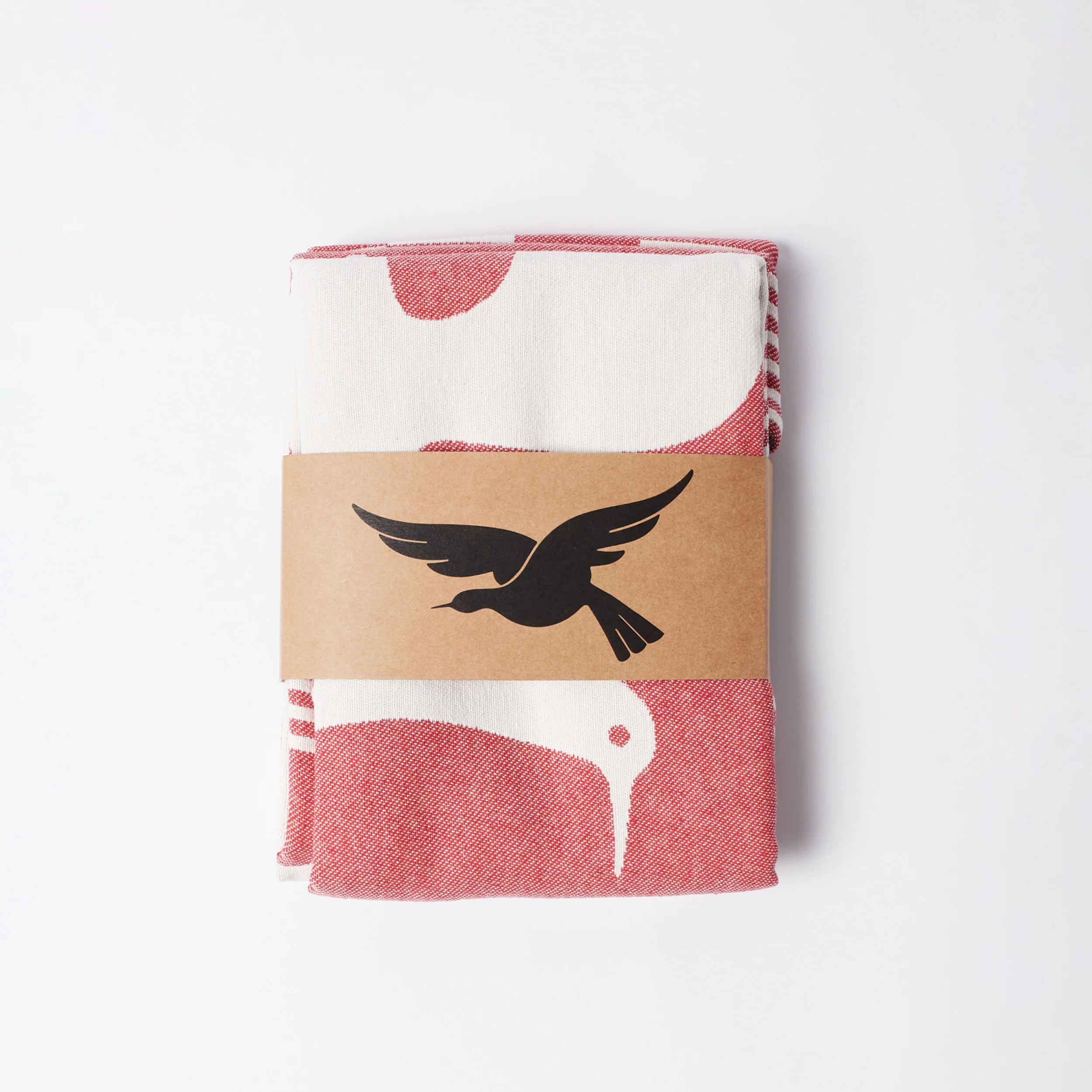 Infinite kitchen bird towel set - Red