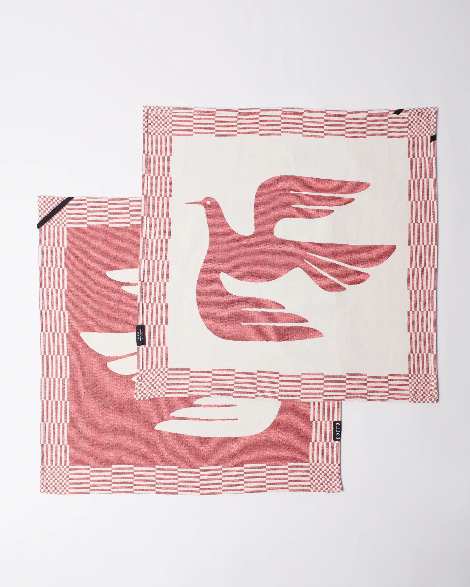 Infinite kitchen bird towel set - Red - Image 2