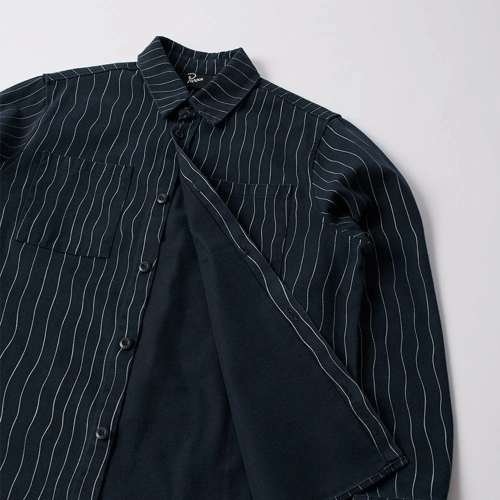 Meandering Lines Shirt - Navy Blue - Image 3