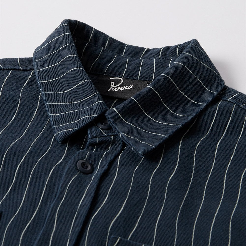 Meandering Lines Shirt - Navy Blue - Image 4