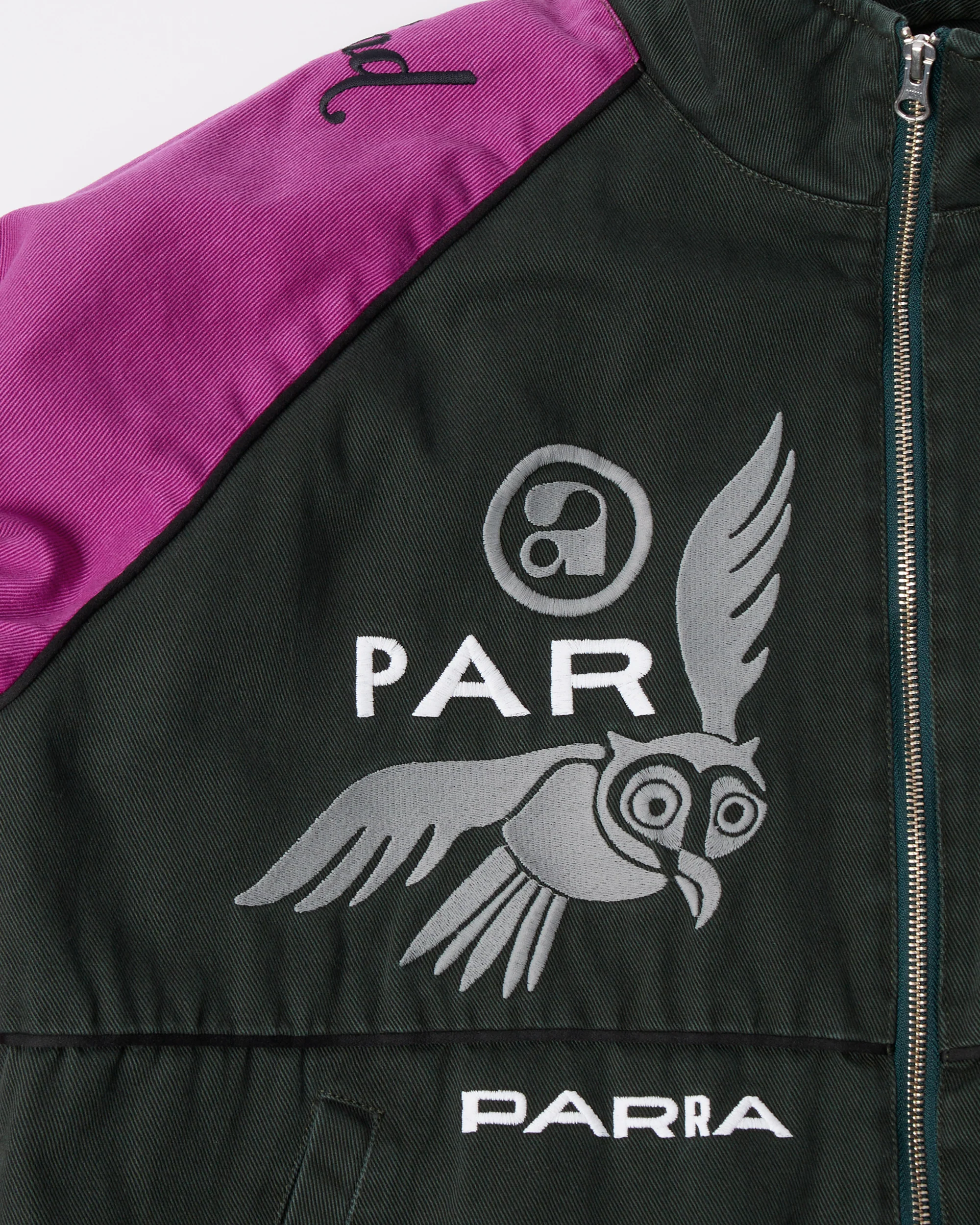 Owl Meets Rat Racing Jacket - Purple / Pink - Image 6