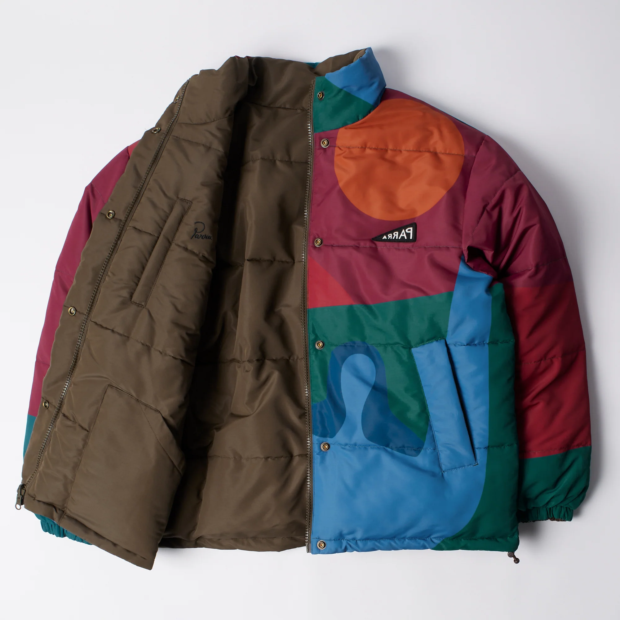 Protect the sun reversible puffer jacket - Brown