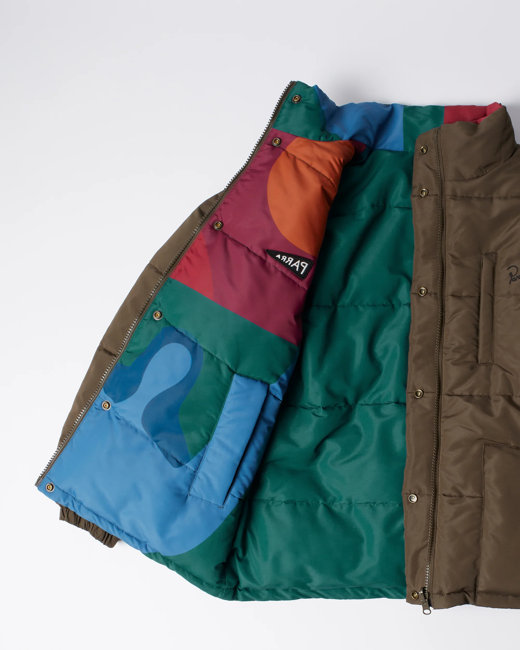 Protect the sun reversible puffer jacket - Brown - Image 6