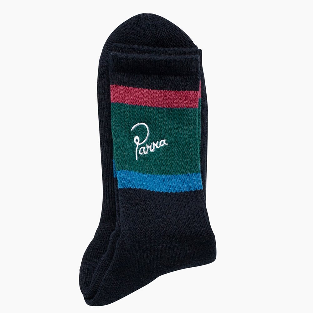 Script Logo Crew Socks - Dark Blue - Image 3