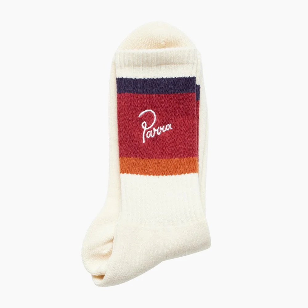 Script Logo Crew Socks - Off White - Image 3