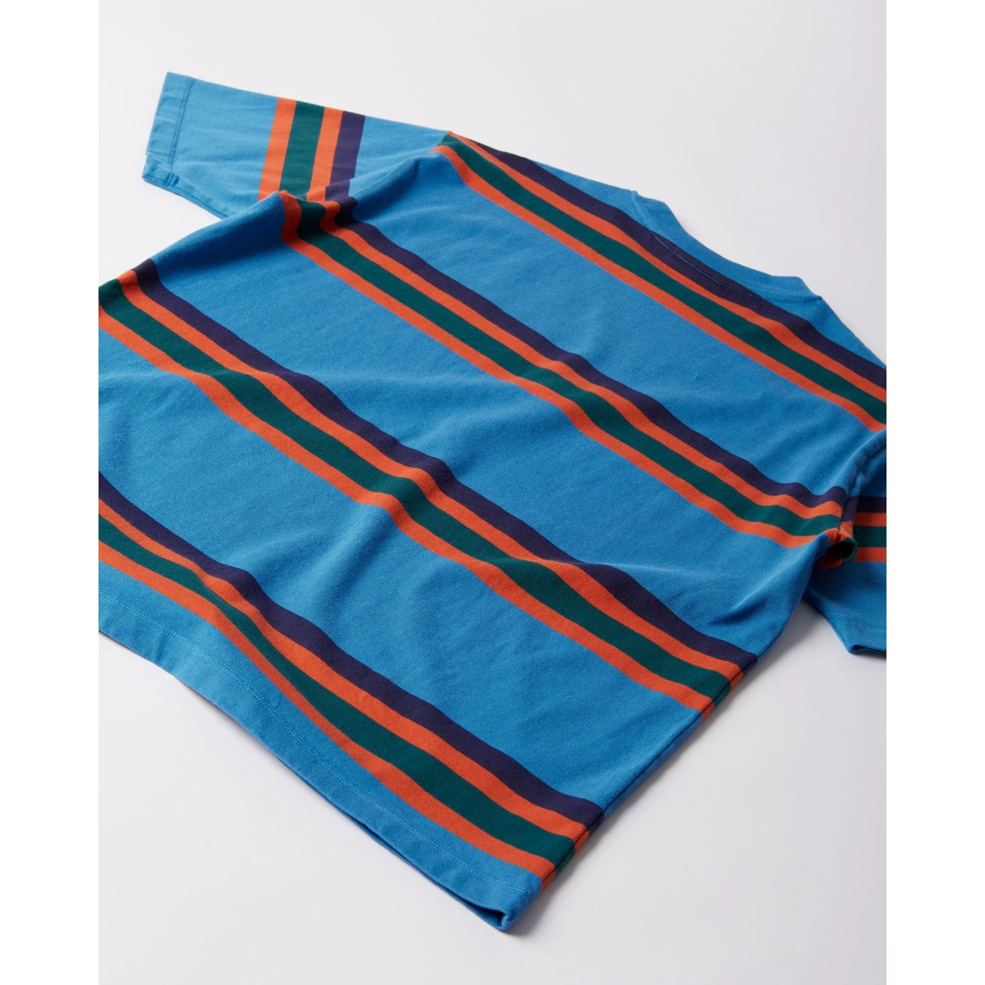 Script Striped T-shirt - Blue - Image 5