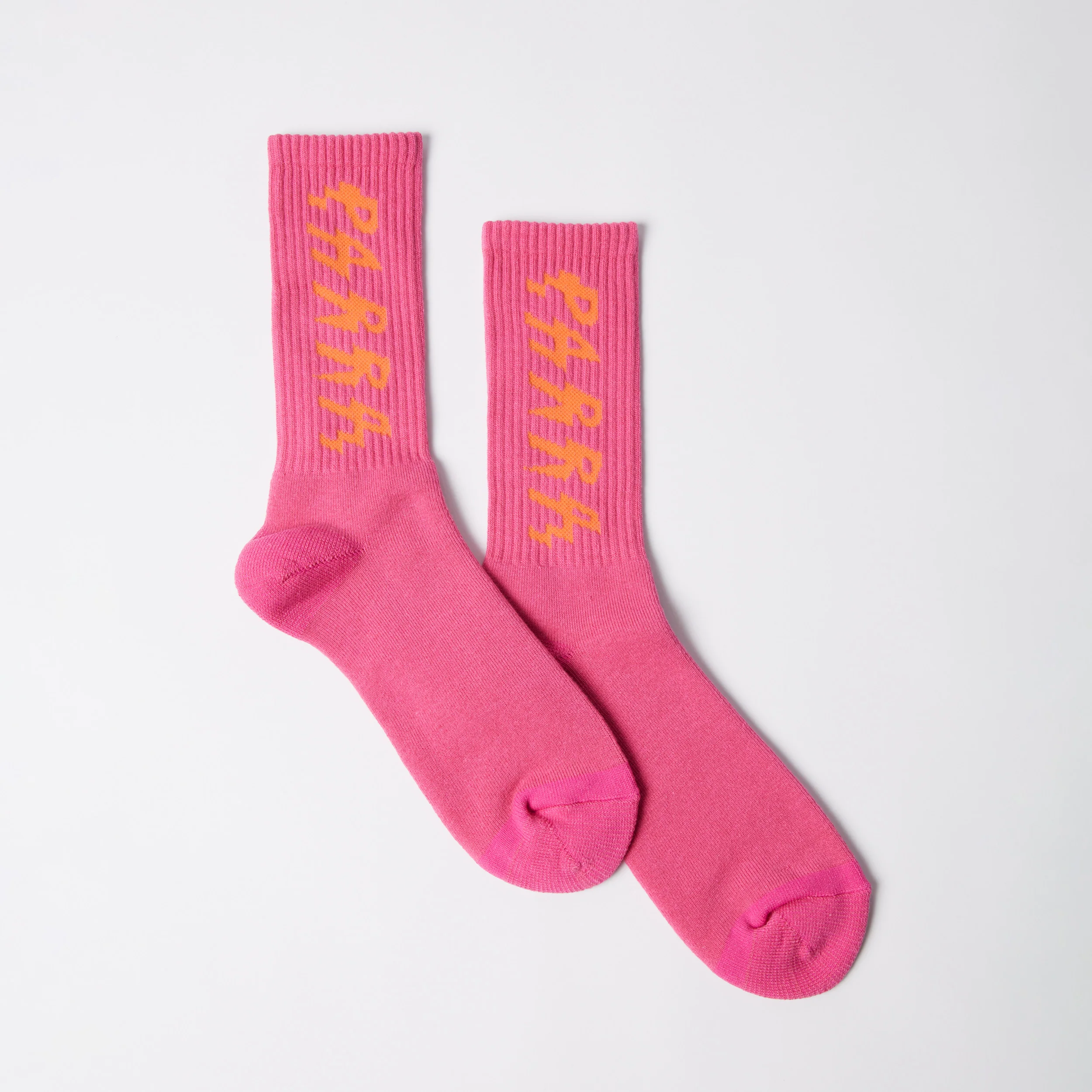 Spiked Logo Crew Socks - Pink