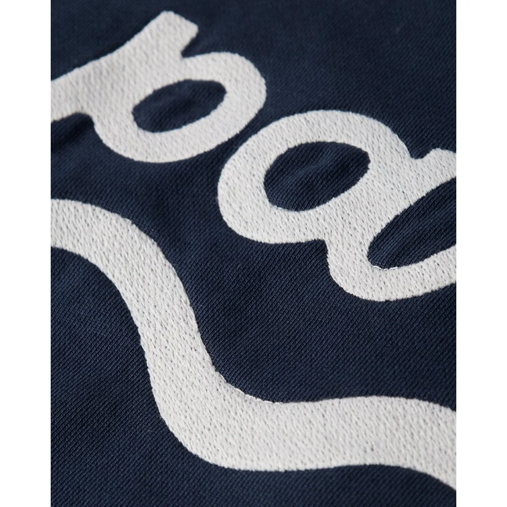 Water Wave Logo Crew Neck Sweatshirt - Navy - Image 2