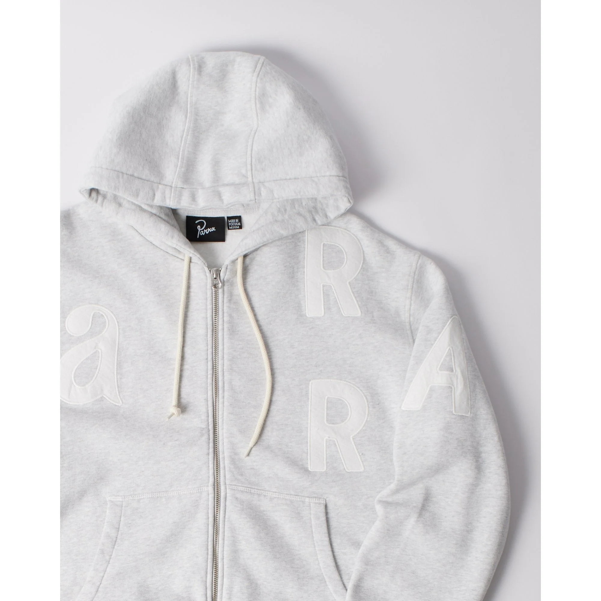 Word Salad Zip Hooded Sweat Heather Grey - Image 4