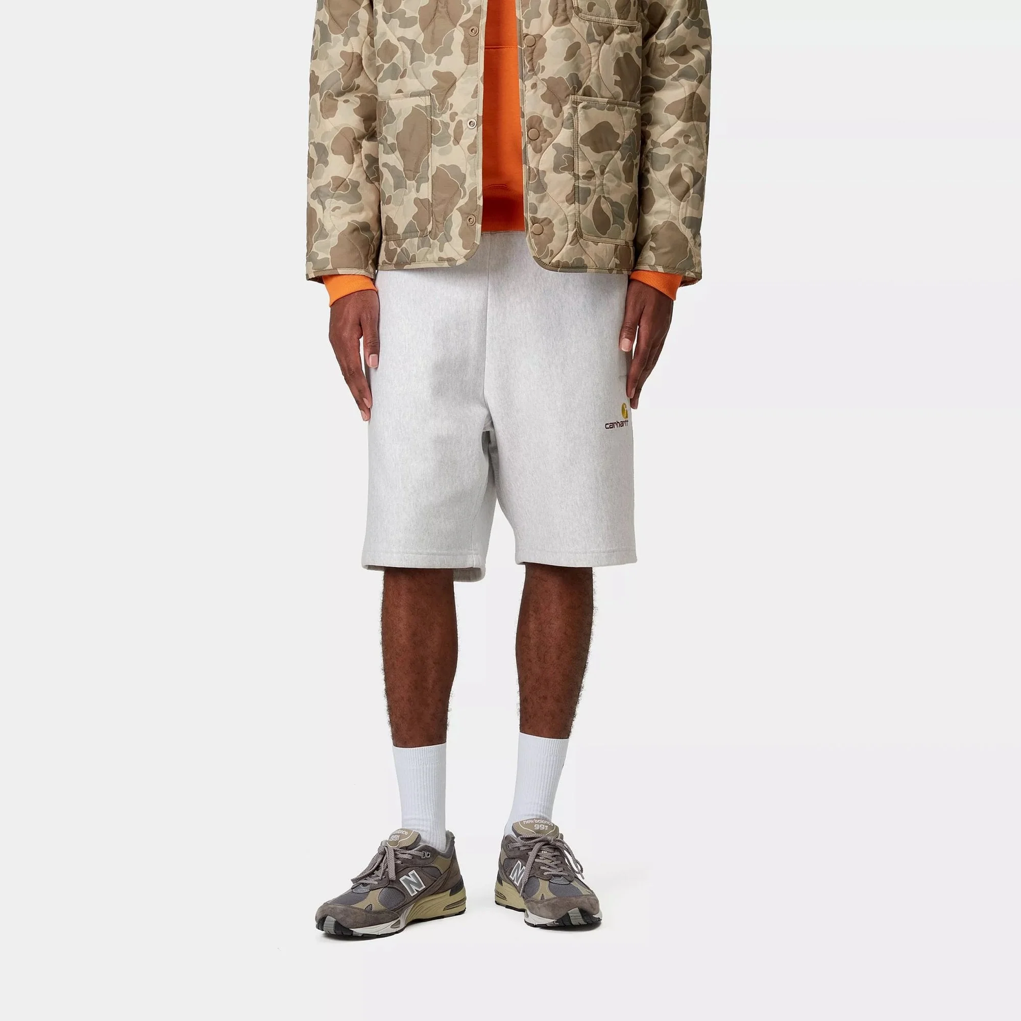 American Script Sweat Short Ash Heather - Image 3