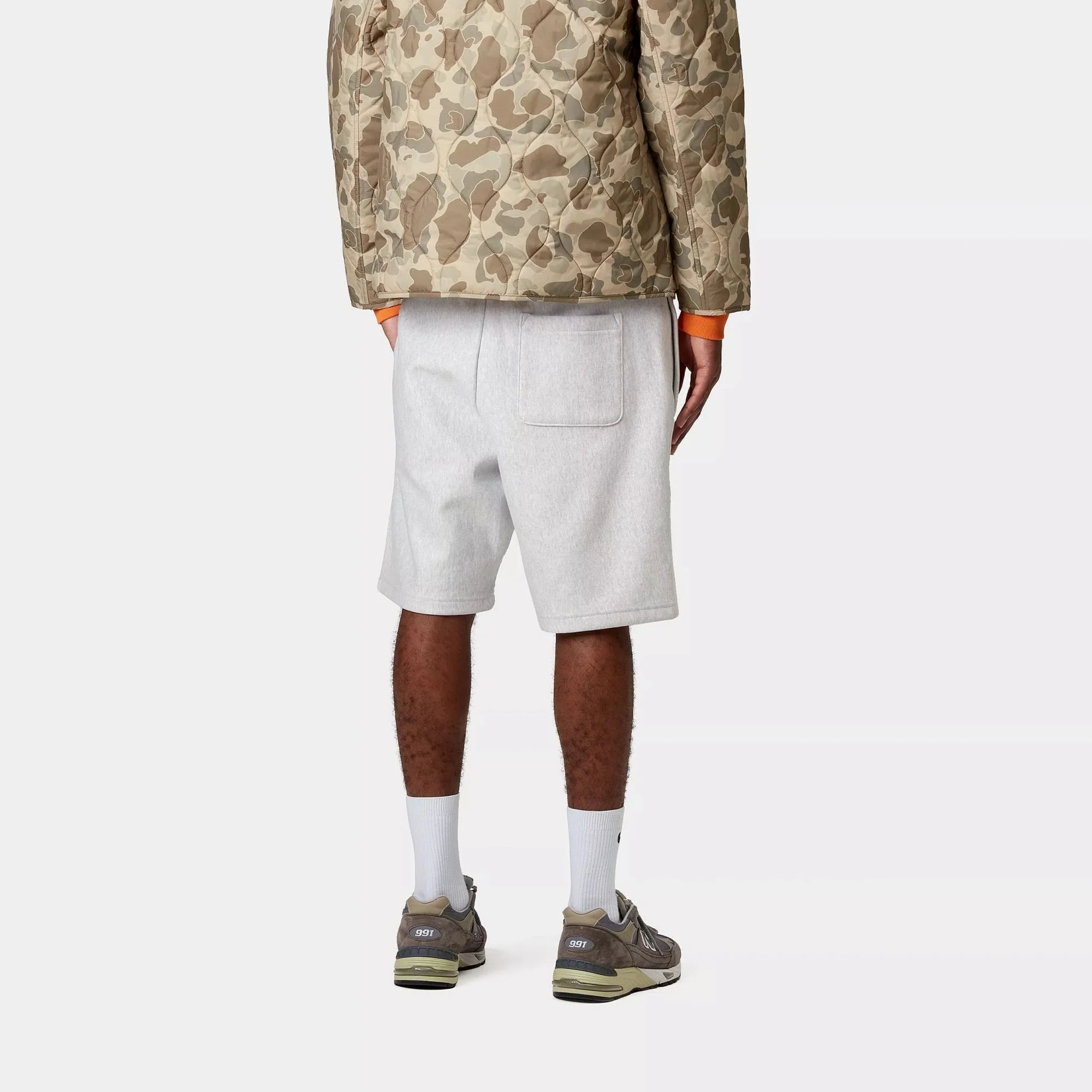 American Script Sweat Short Ash Heather - Image 4