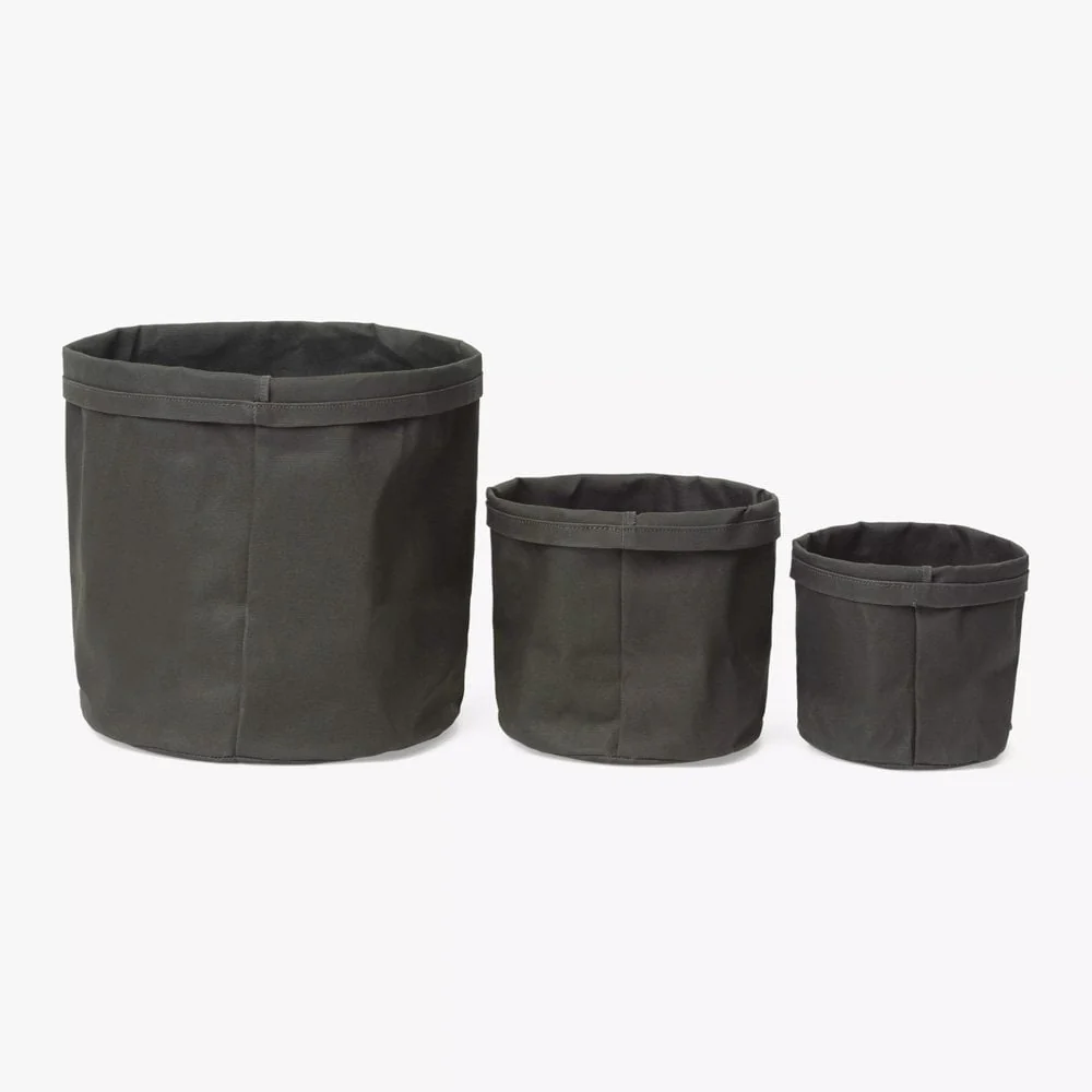 Canvas Planter Set, Olive - Image 2