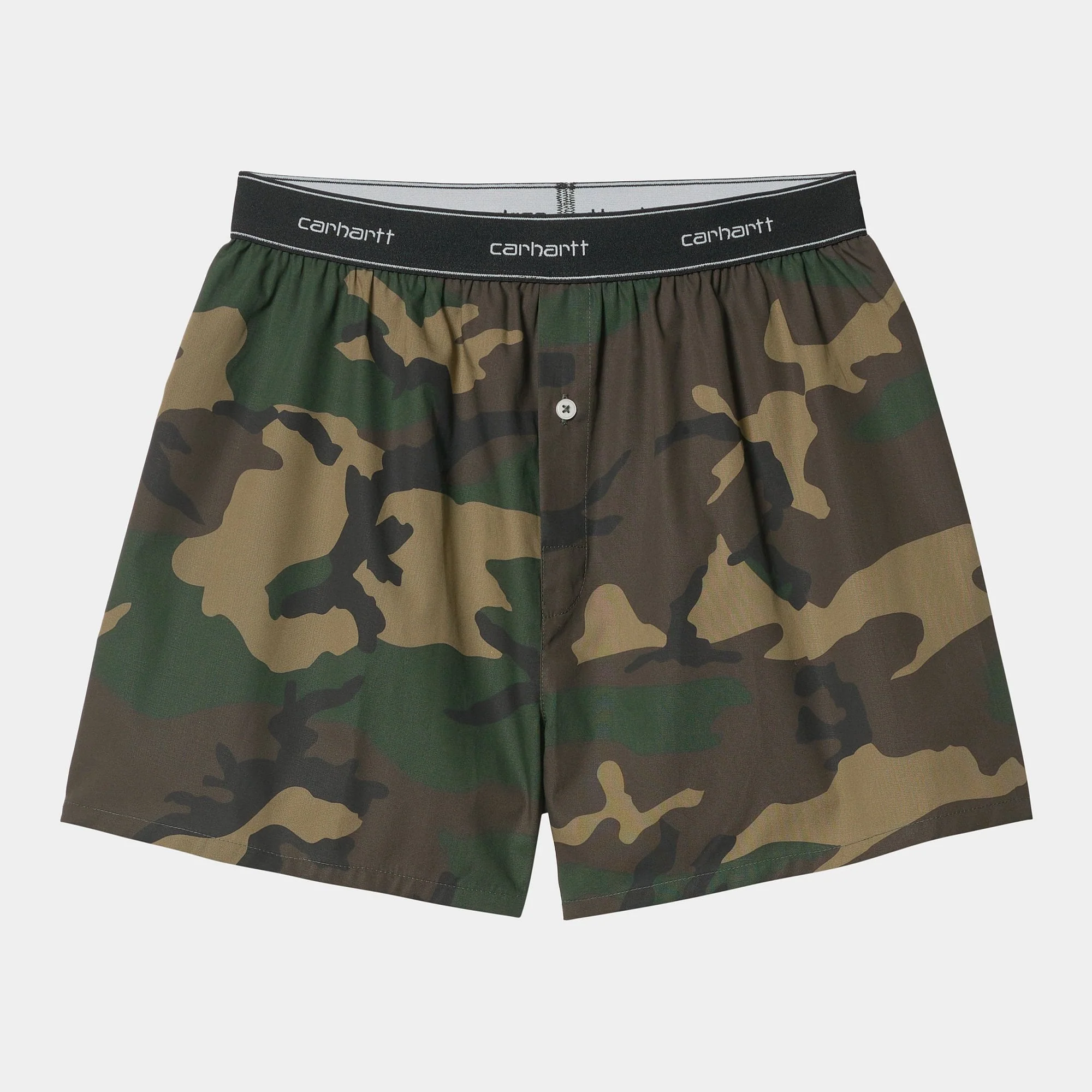 Cotton Script Boxers - Camo Laurel
