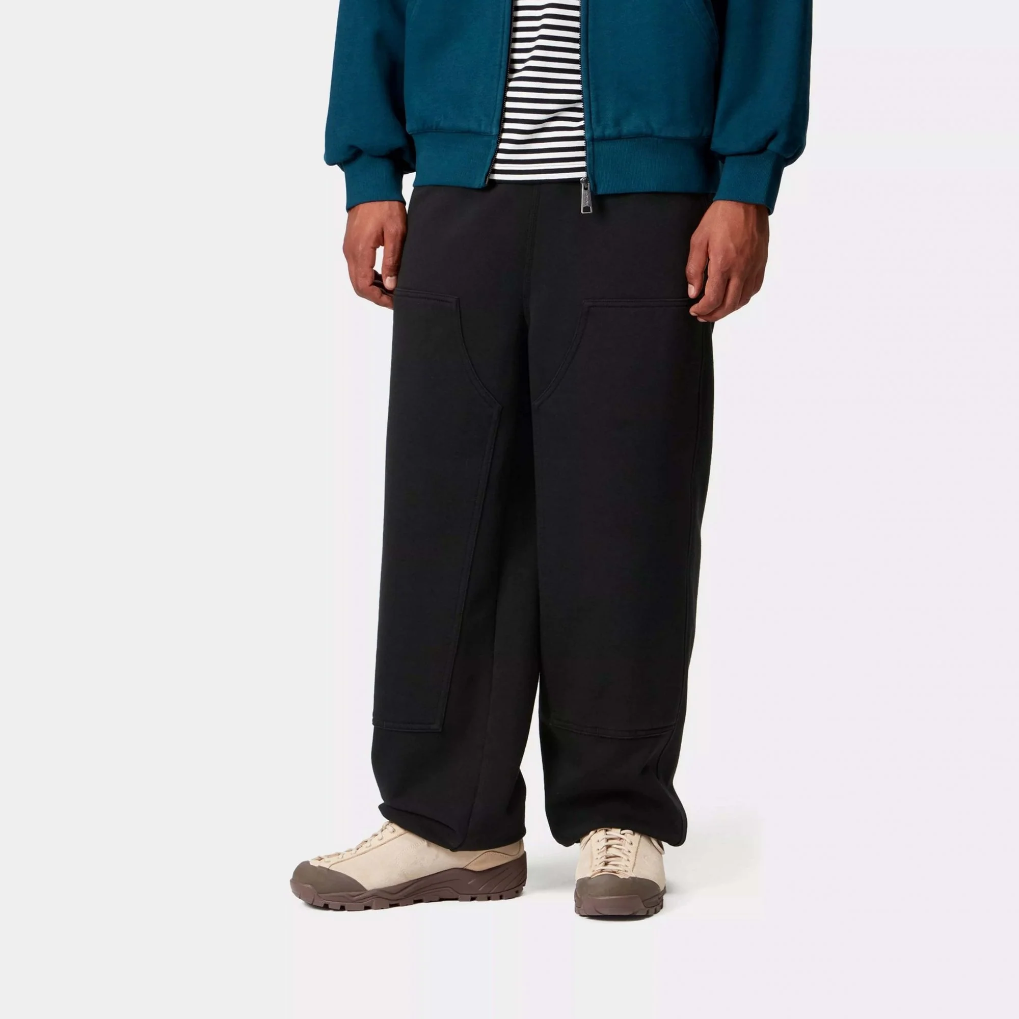 Double Knee Sweat Pant - Black - Image 3