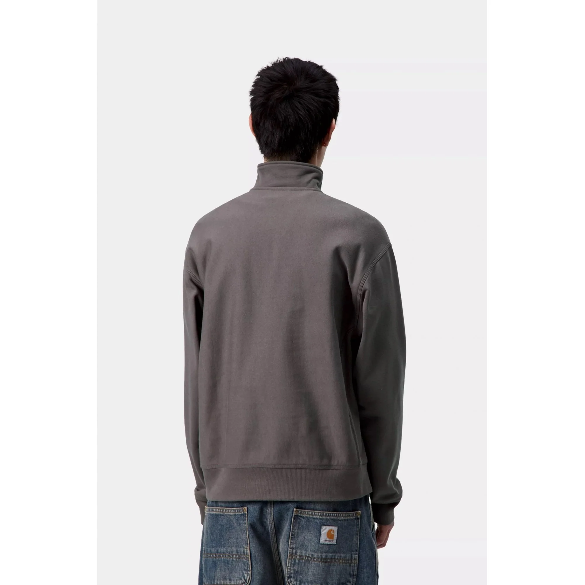 Half Zip American Script Sweat - Porphyry - Image 4
