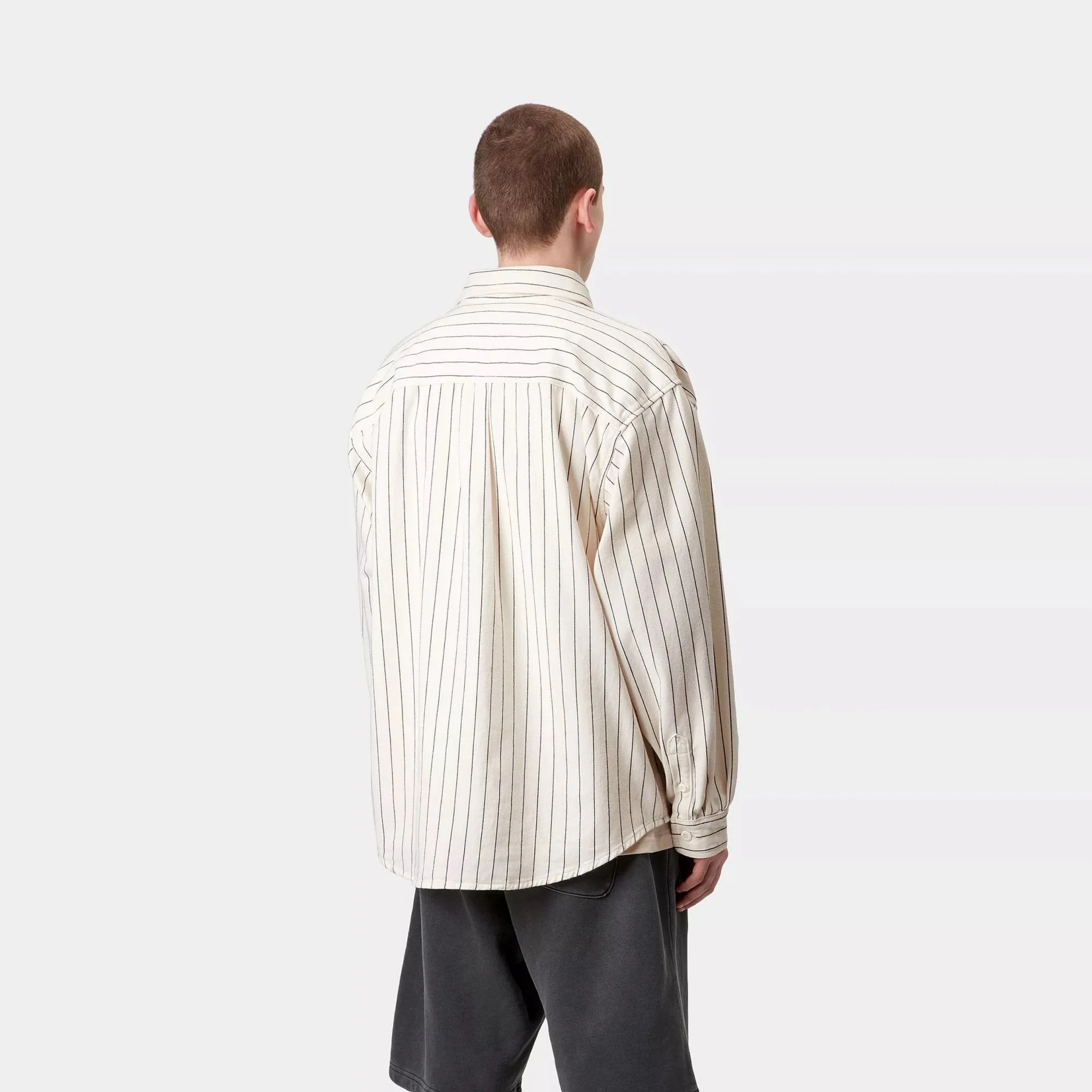 Hendry Shirt Jac - Seaton Stripe, Wax / Dark Navy Rinsed - Image 4