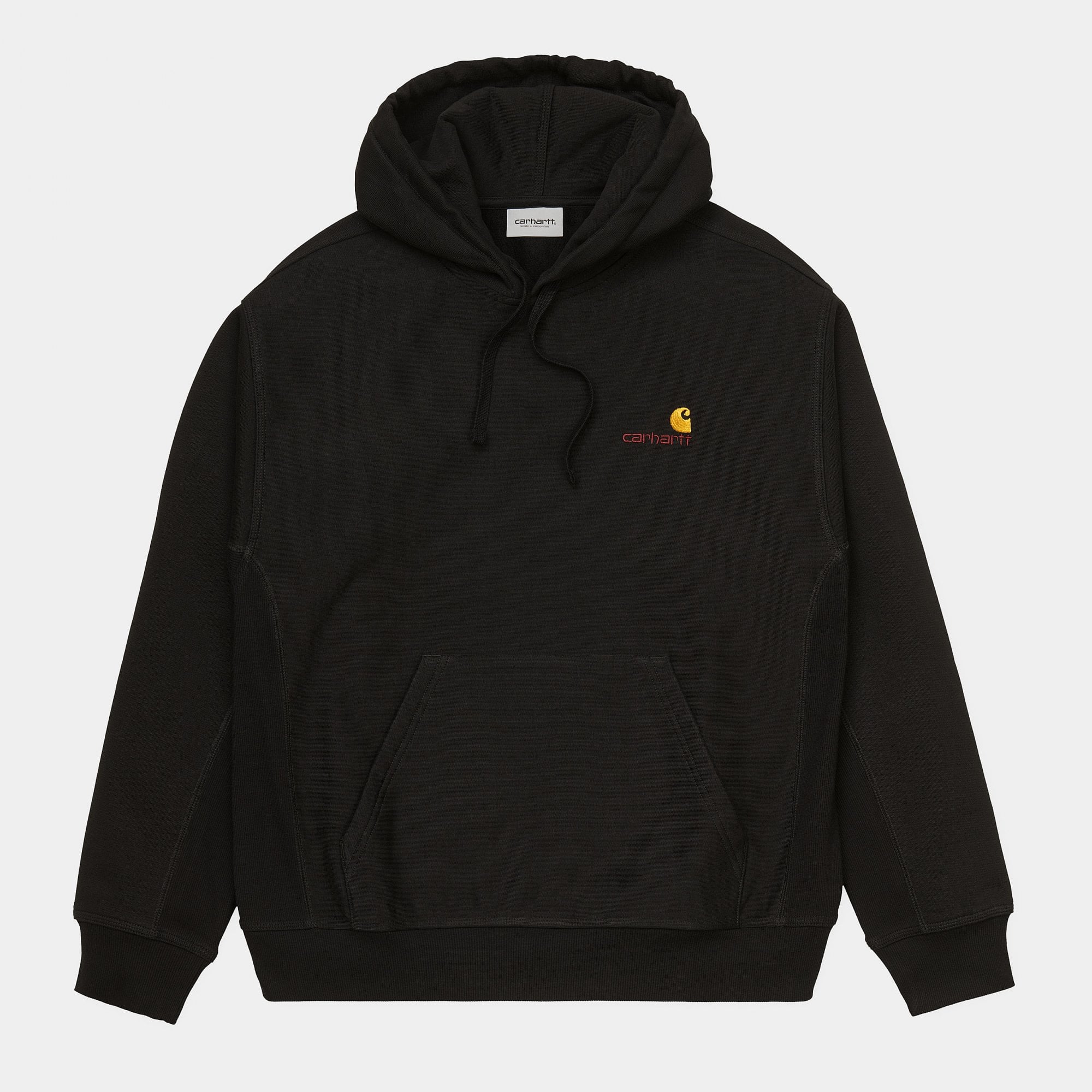 Hooded American Script Sweat Black